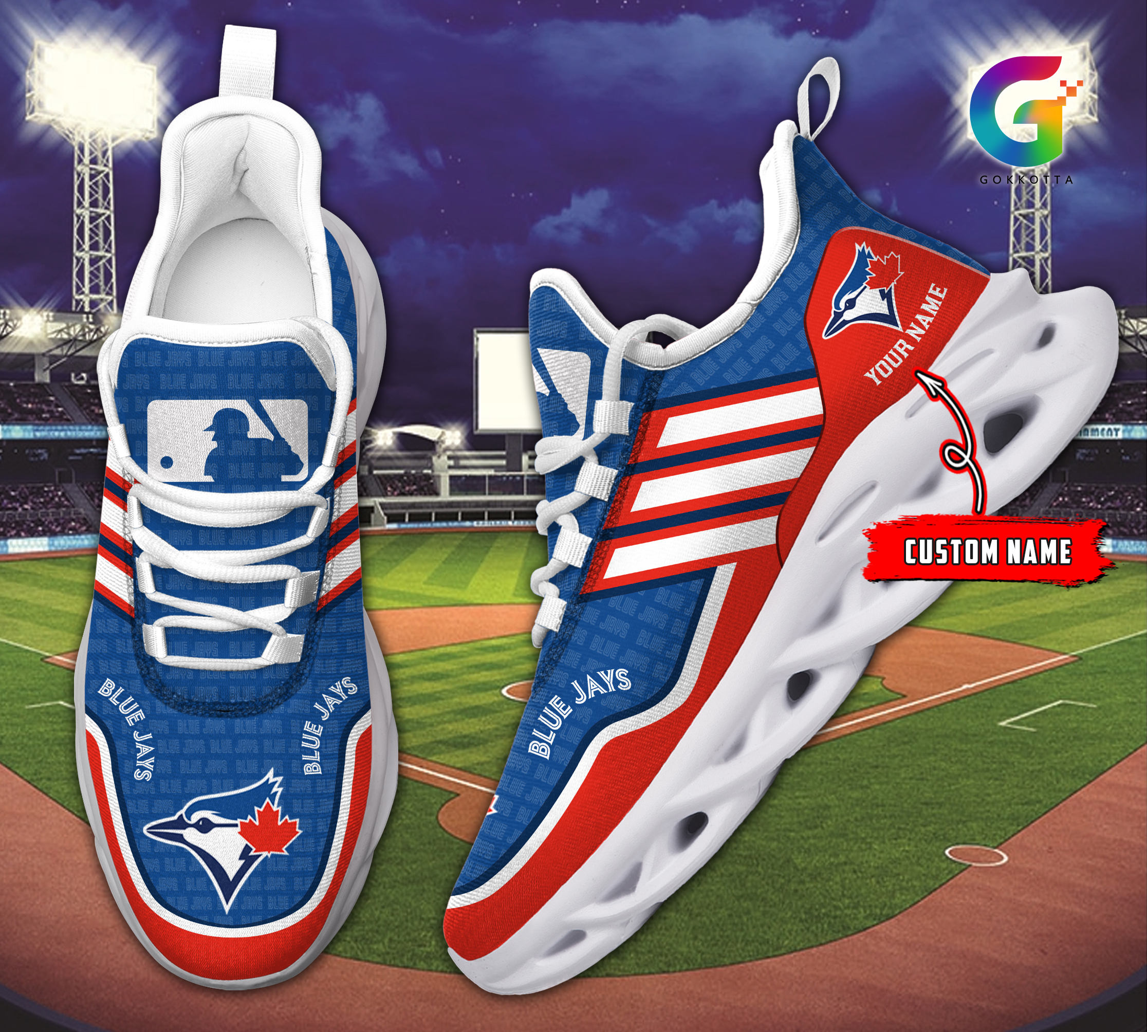 JWFancy Toronto Blue Jays MLB Max Soul Shoes Sneakers For Men And Women