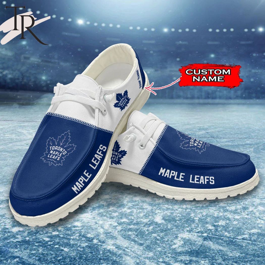 JWFancy Toronto Maple Leafs Hey Dude Shoes Wally Men's Lace Up Loafers Comfortable For Men And Women