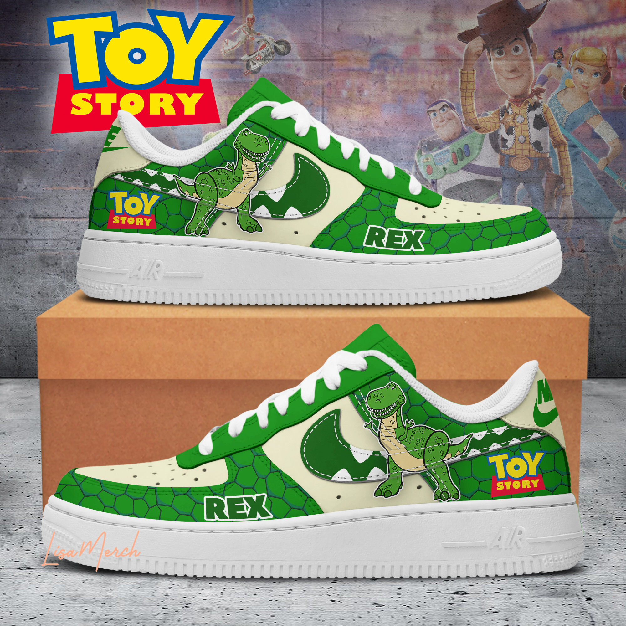 JWFancy Toy Story Air Low-Top Sneakers Shoes For Men And Women