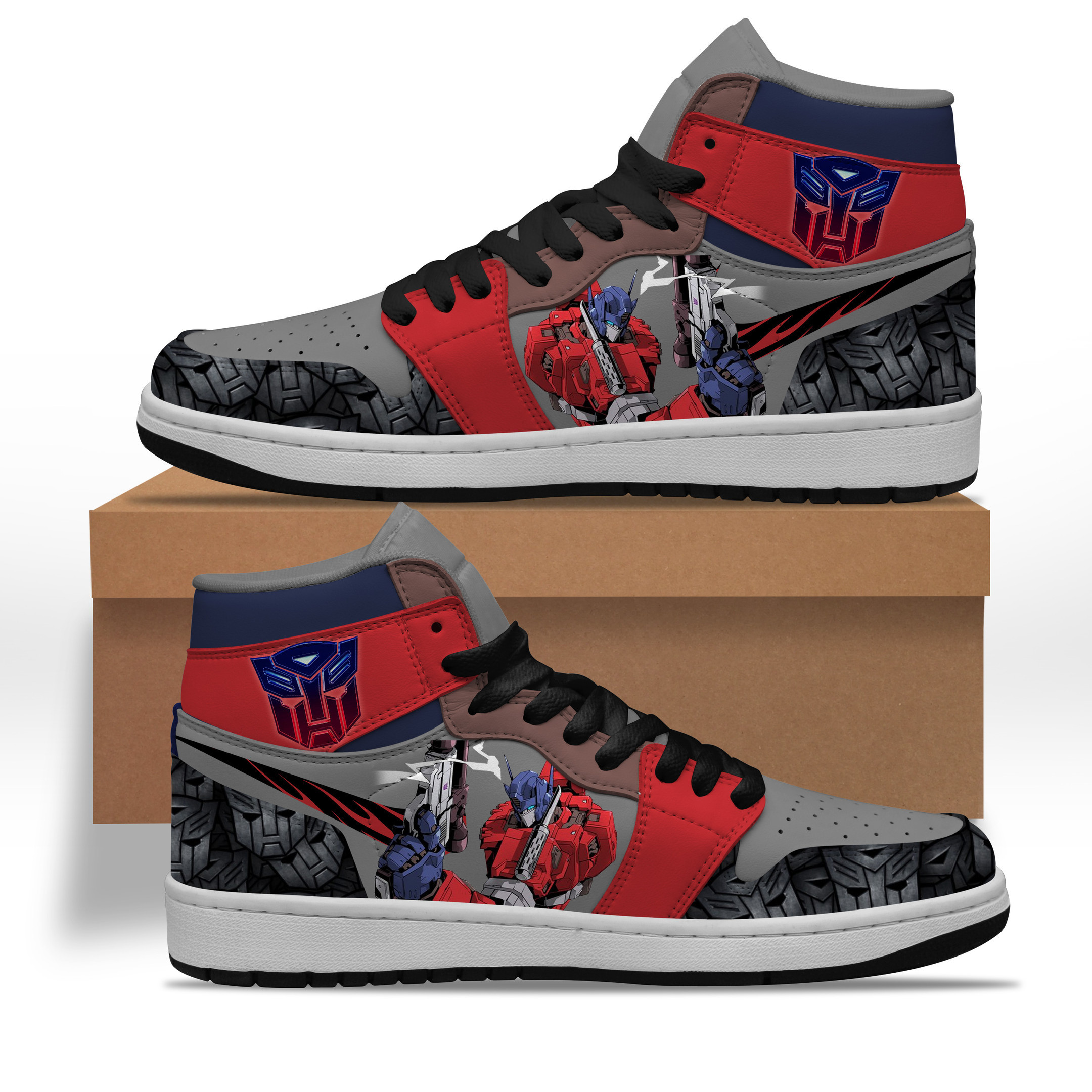 JWFancy Transformers AJ1 High Sneakers Shoes For Men And Women