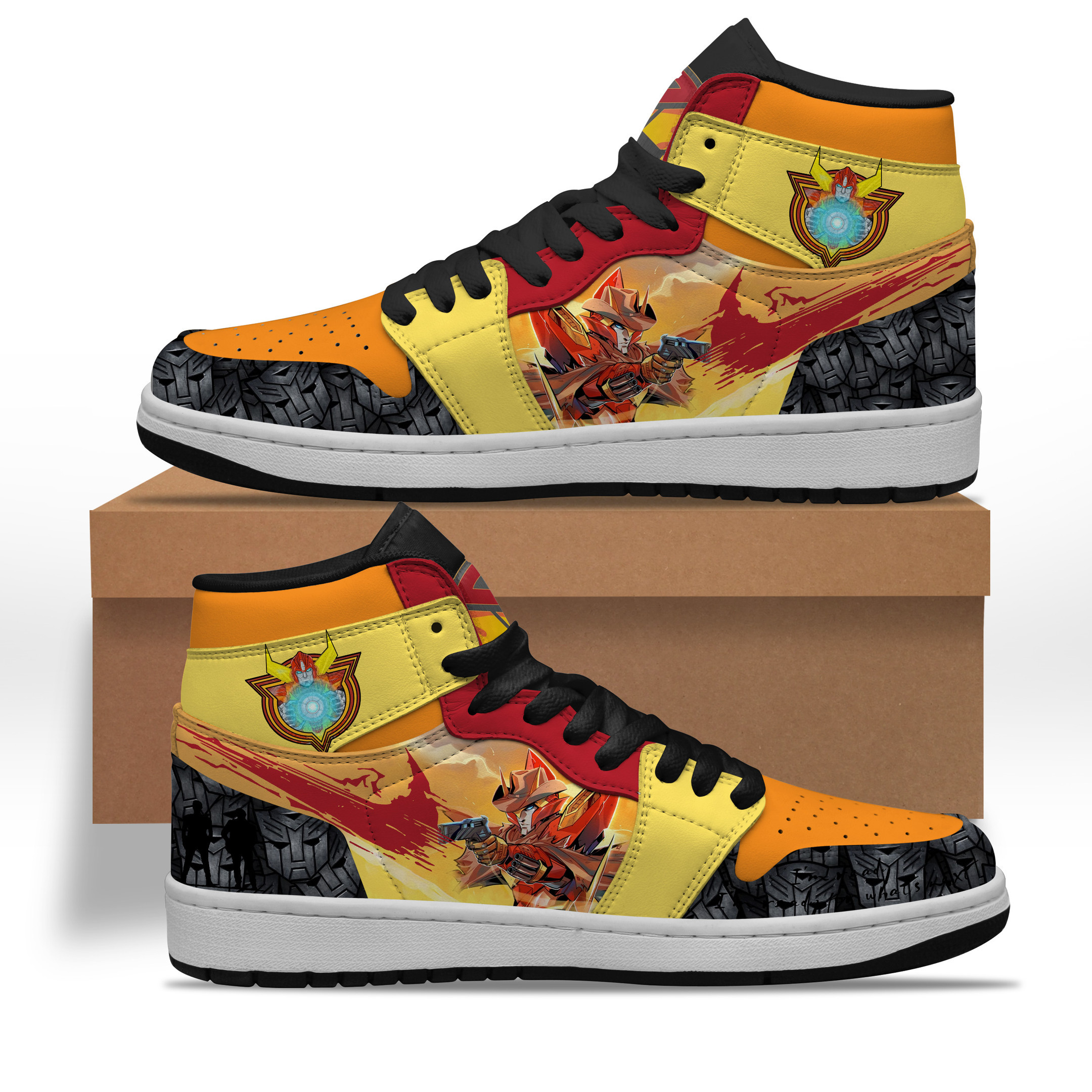 JWFancy Transformers AJ1 High Sneakers Shoes For Men And Women