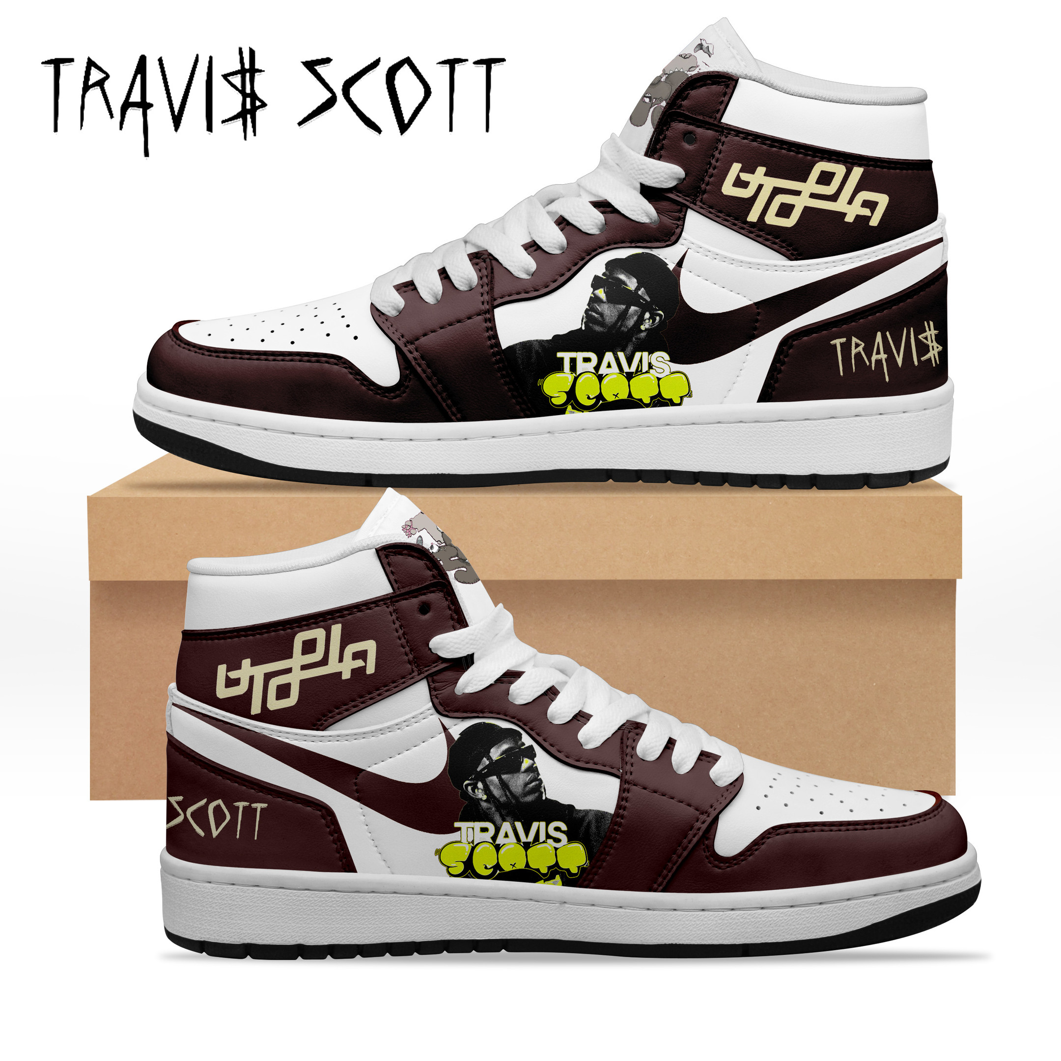 JWFancy Travis Scott AJ1 High Sneakers Shoes For Men And Women