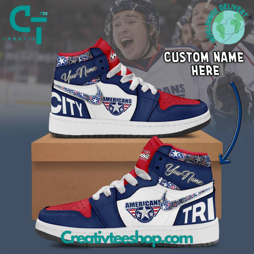 JWFancy Tri-City Americans AJ1 High Sneakers Shoes For Men And Women