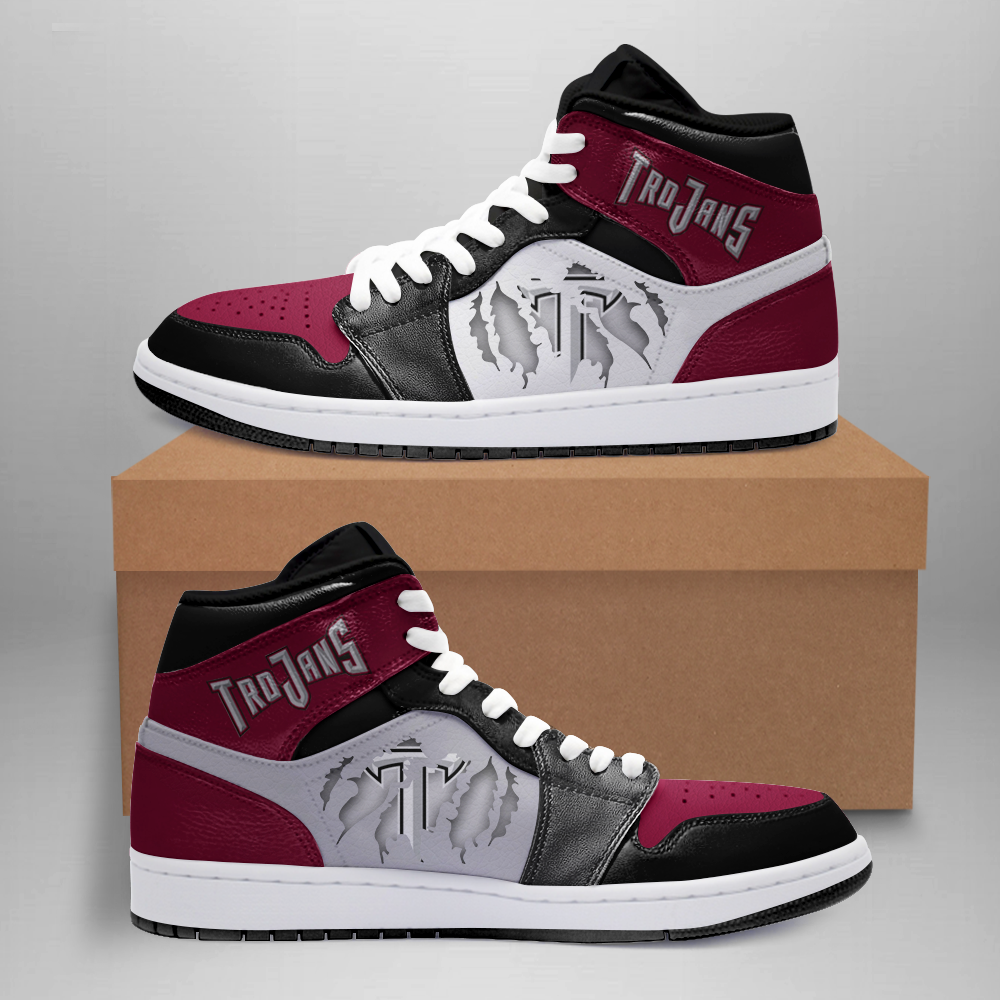 JWFancy Troy Trojans AJ1 High Sneakers Shoes For Men And Women