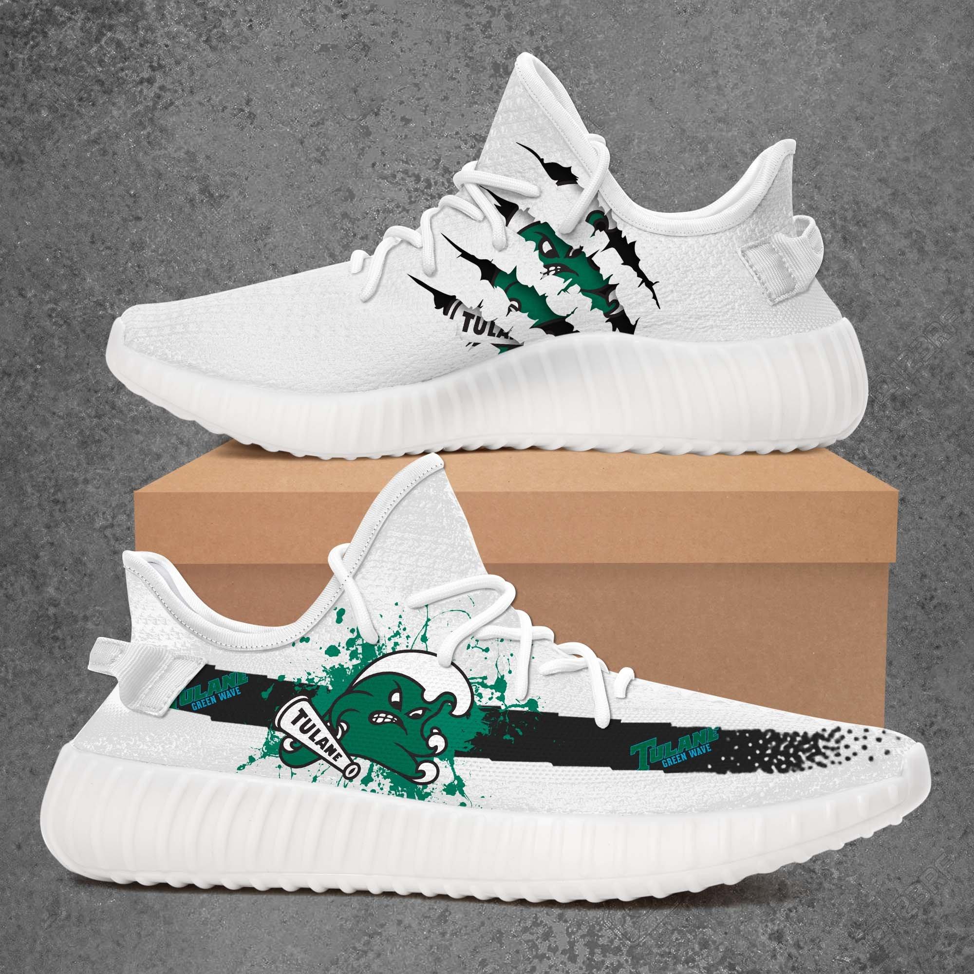 JWFancy Tulane Green Wave Yeezy Boost Shoes For Men And Women