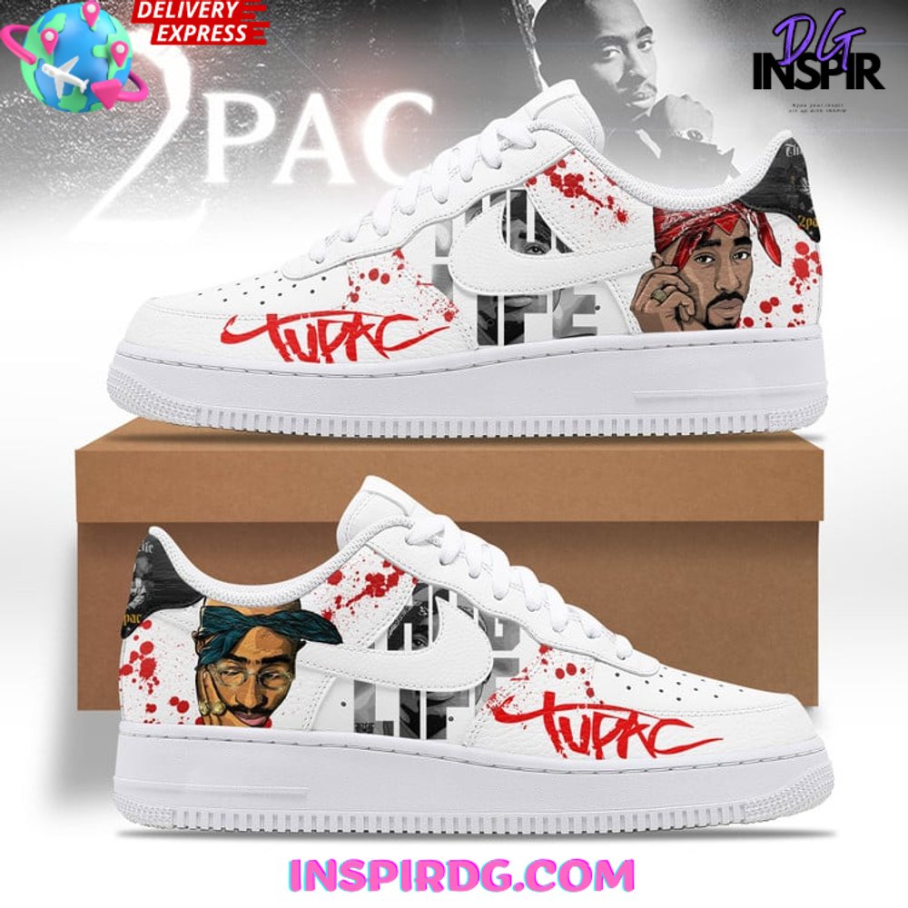 JWFancy Tupac Thug Life Air Low-Top Sneakers Shoes For Men And Women