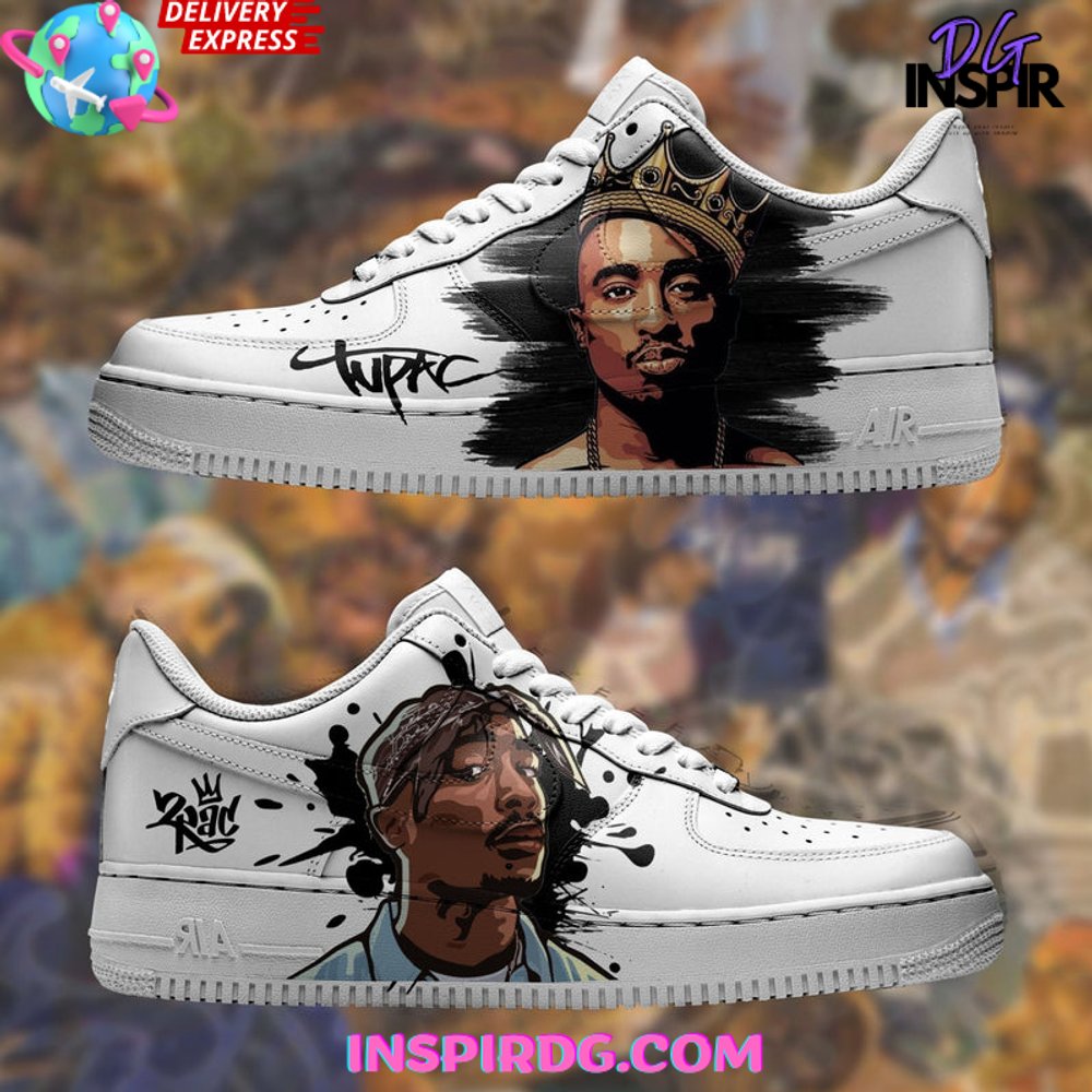 JWFancy Tupac Thug Life Air Low-Top Sneakers Shoes For Men And Women