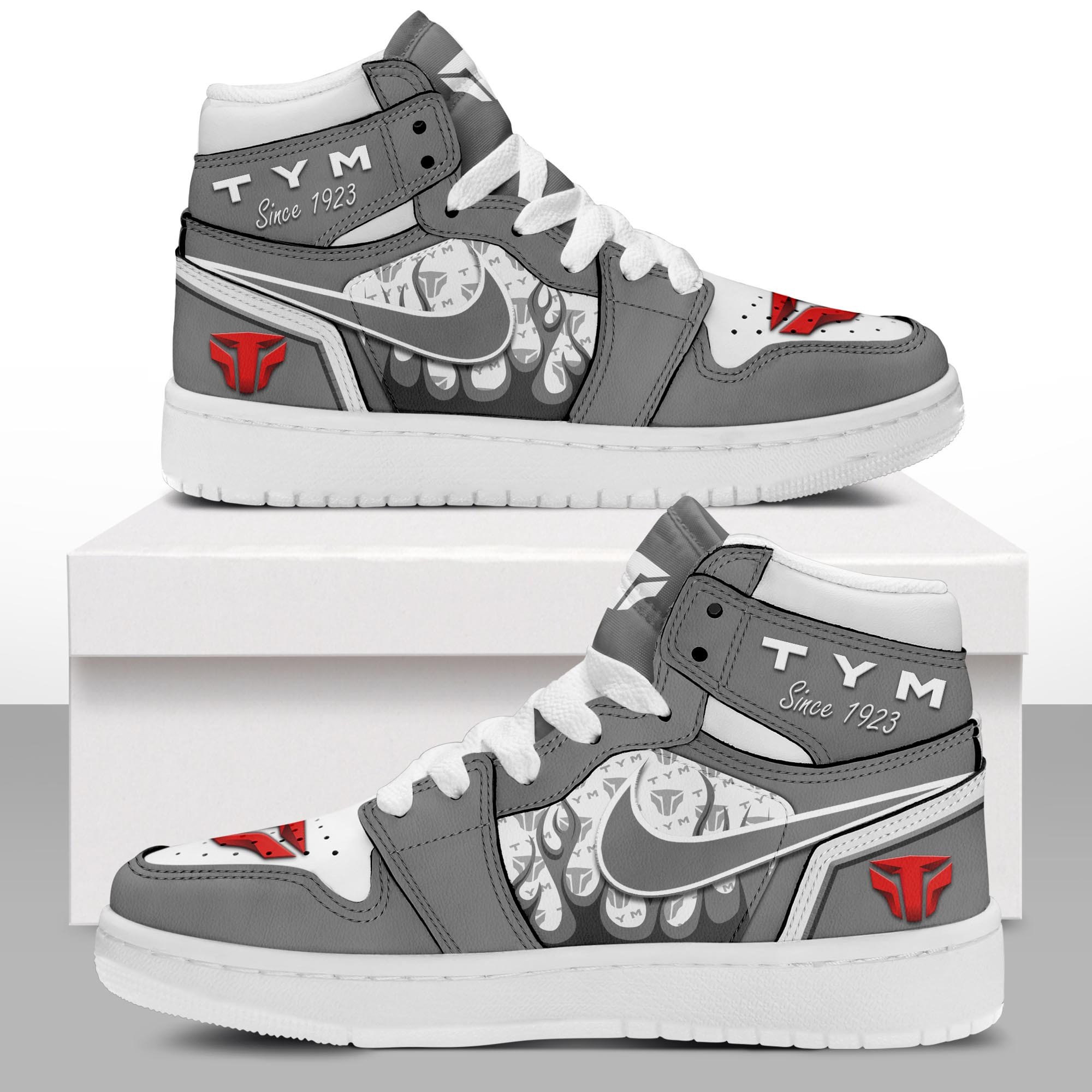 JWFancy TYM Tractors AJ1 High Sneakers Shoes For Men And Women