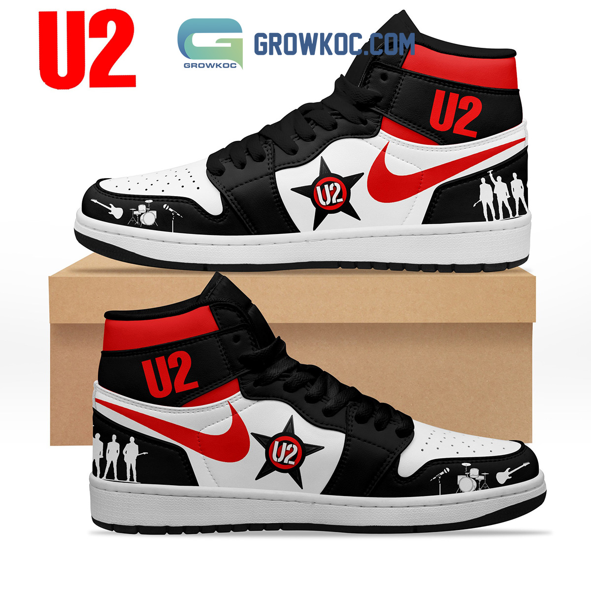 JWFancy U2 AJ1 High Sneakers Shoes For Men And Women