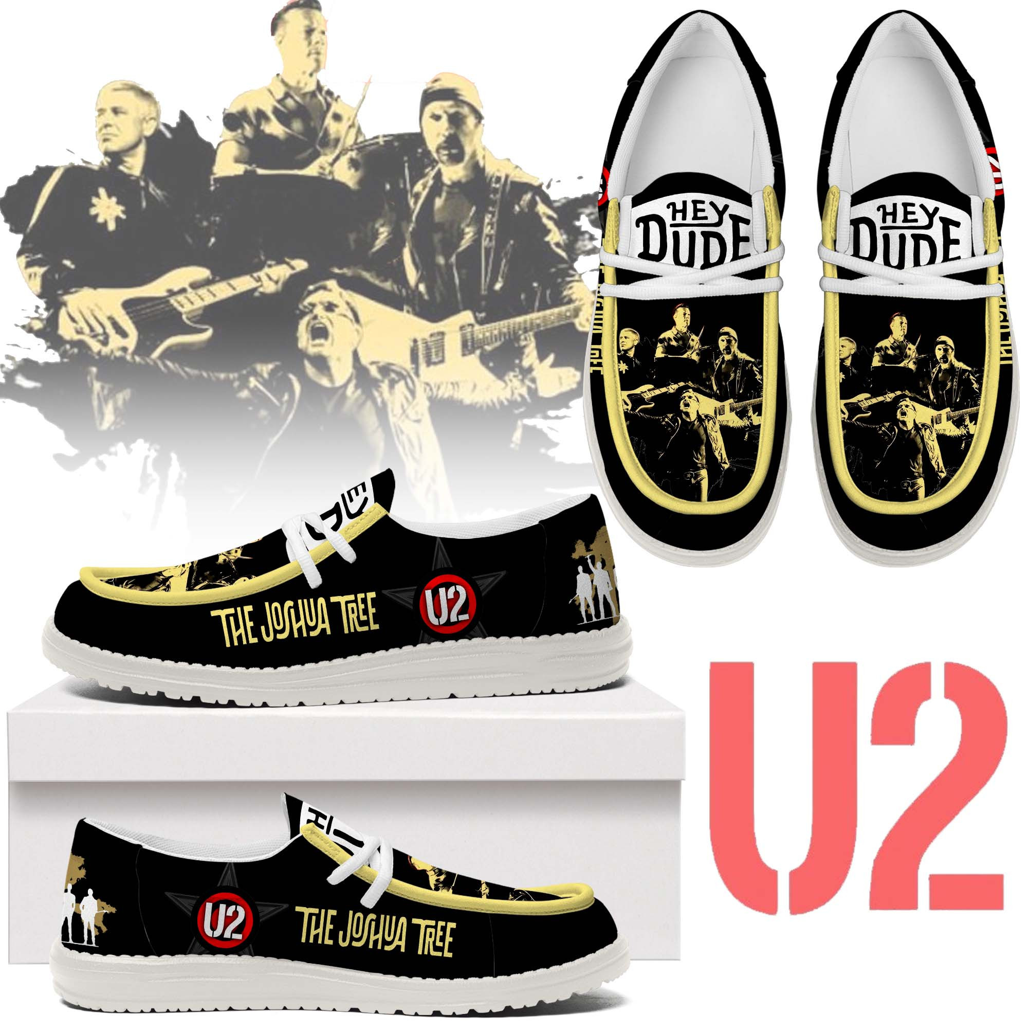 JWFancy U2 Band – Custom Name Hey Dude