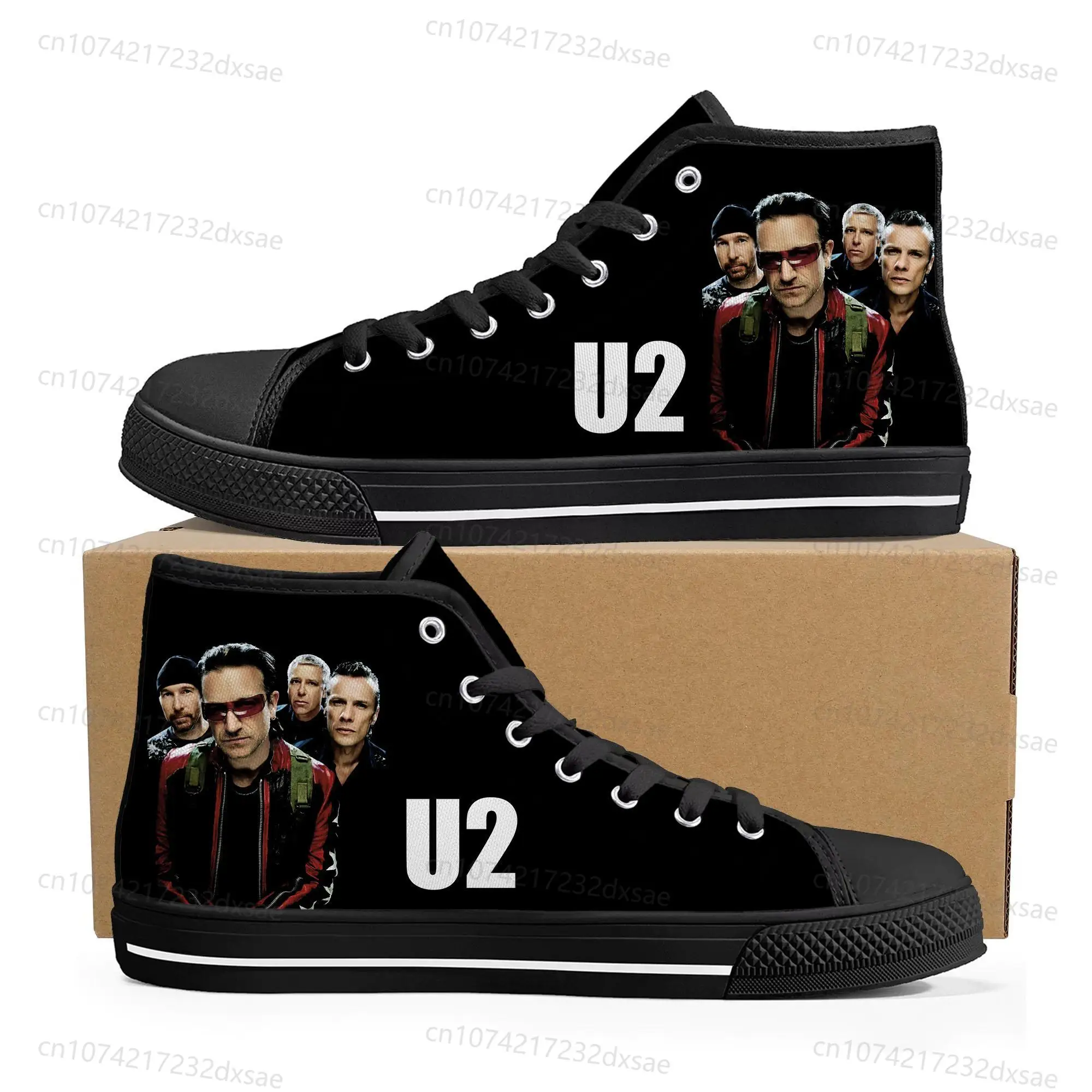 JWFancy U2 High Top Canvas Sneakers Shoes For Men And Women