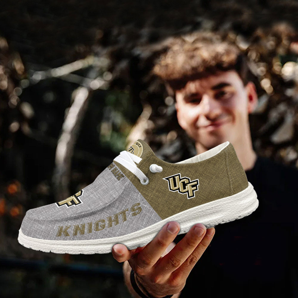JWFancy UCF Knights Hey Dude Shoes Wally Men's Lace Up Loafers Comfortable For Men And Women