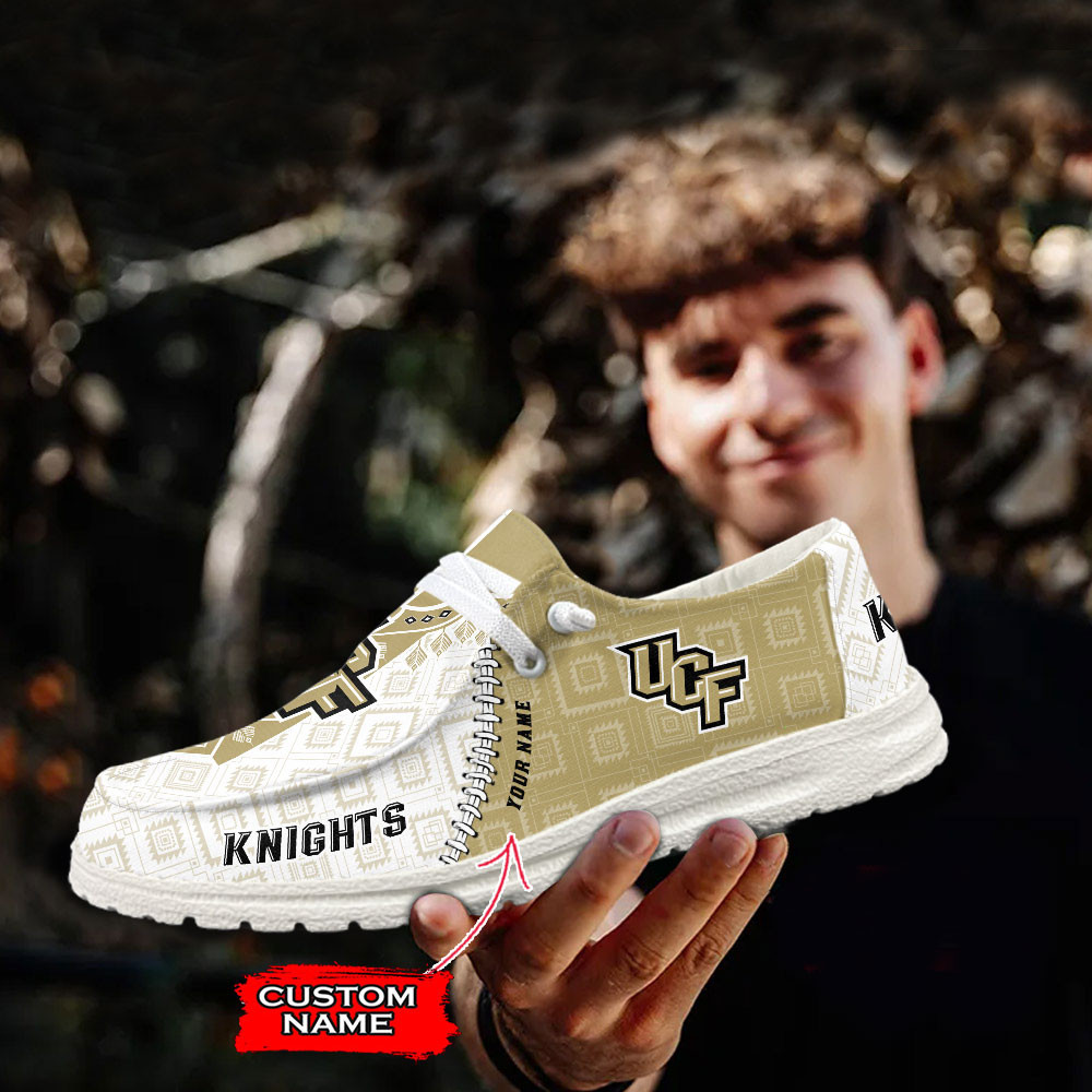 JWFancy UCF Knights Hey Dude Shoes Wally Men's Lace Up Loafers Comfortable For Men And Women