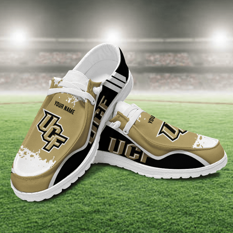 JWFancy UCF Knights Hey Dude Shoes Wally Men's Lace Up Loafers Comfortable For Men And Women