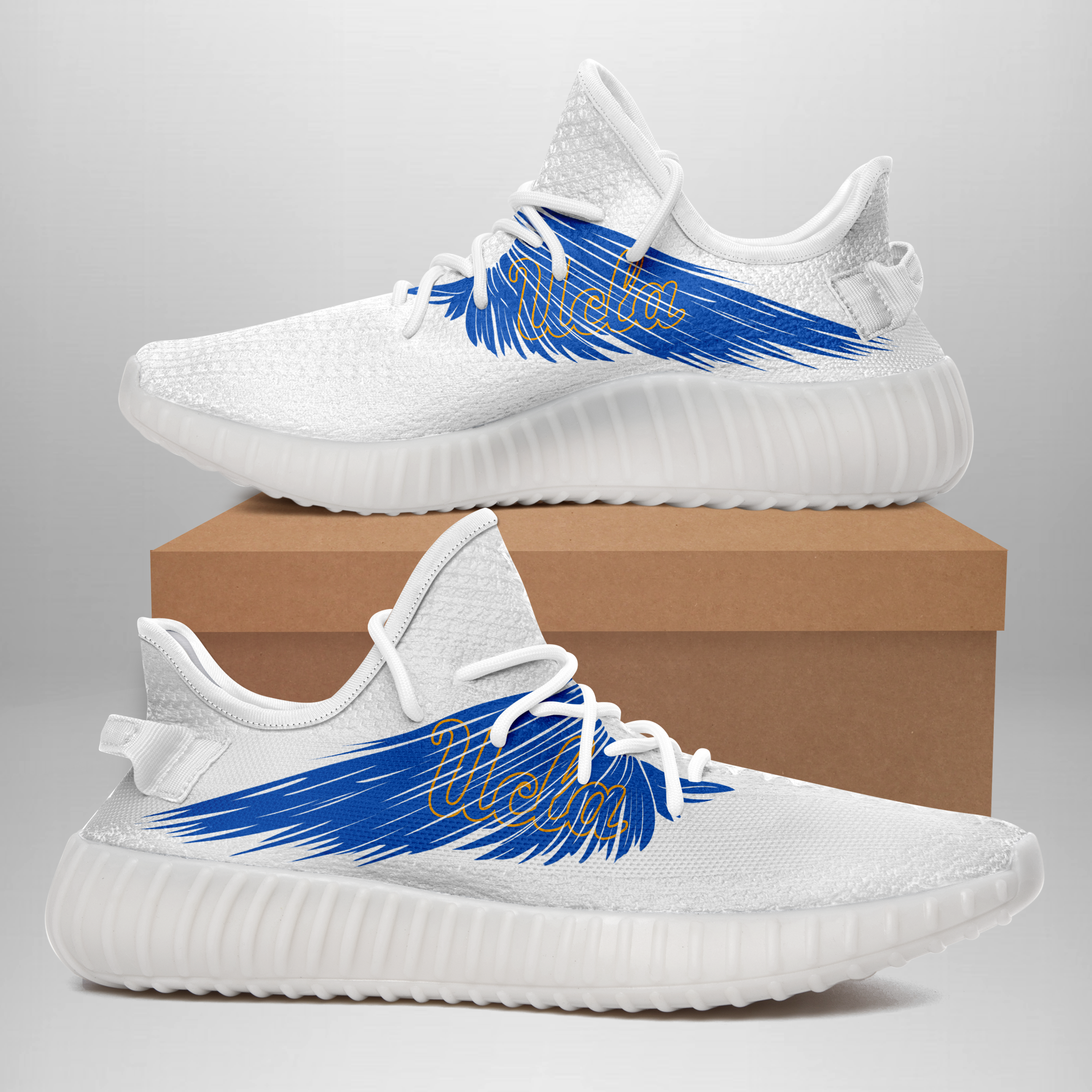 JWFancy UCLA Bruins Yeezy Boost Shoes For Men And Women