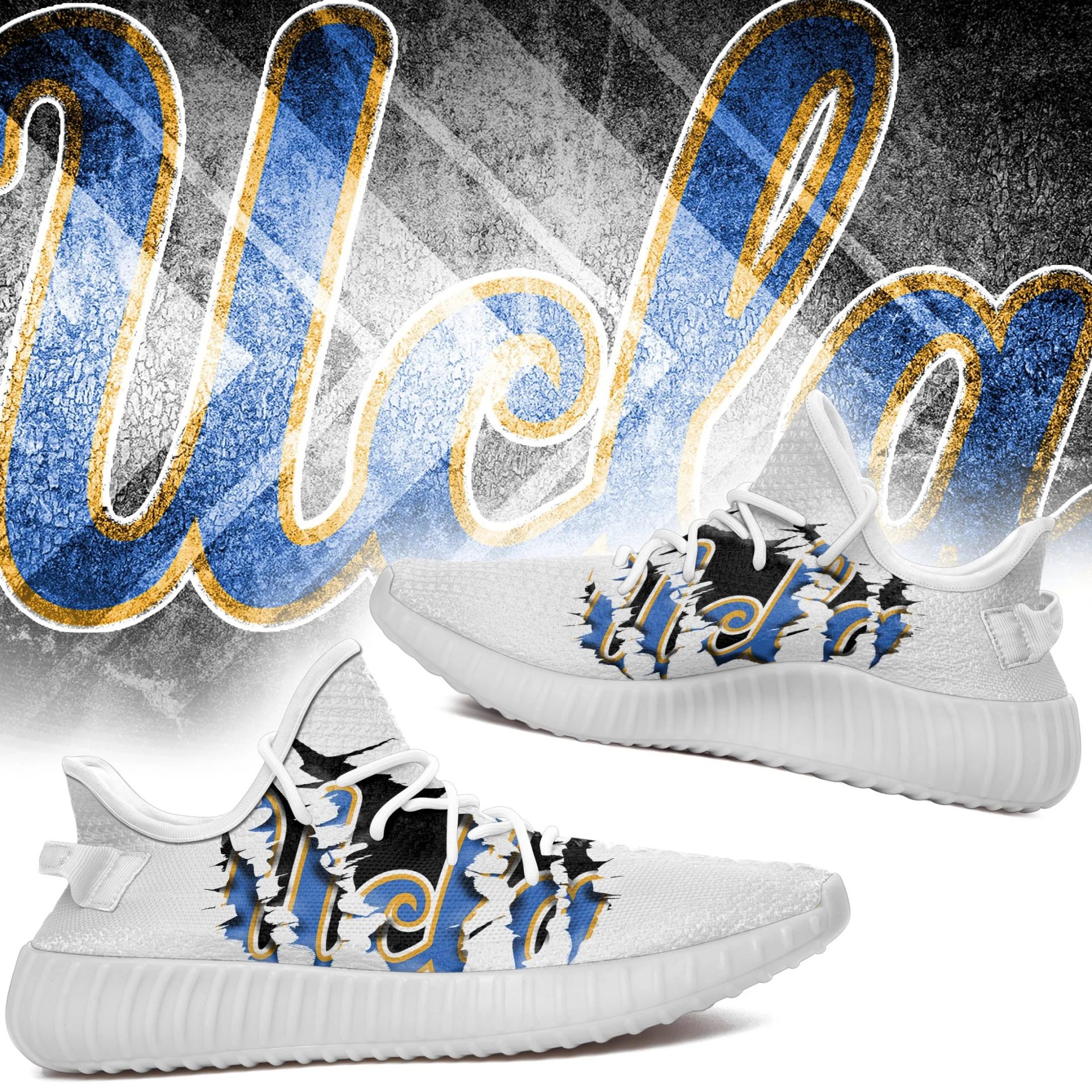 JWFancy UCLA Bruins Yeezy Boost Shoes For Men And Women