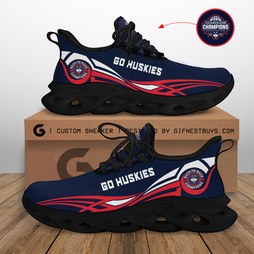 JWFancy UConn Huskies Max Soul Shoes Sneakers For Men And Women