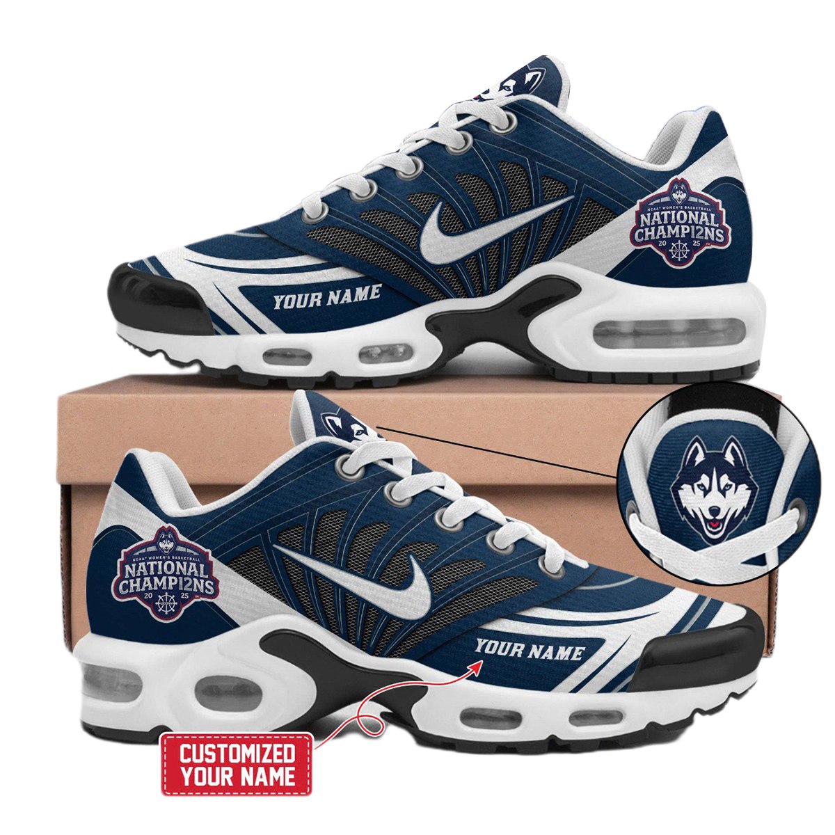JWFancy UConn Huskies TN Shoes Sneakers For Men And Women