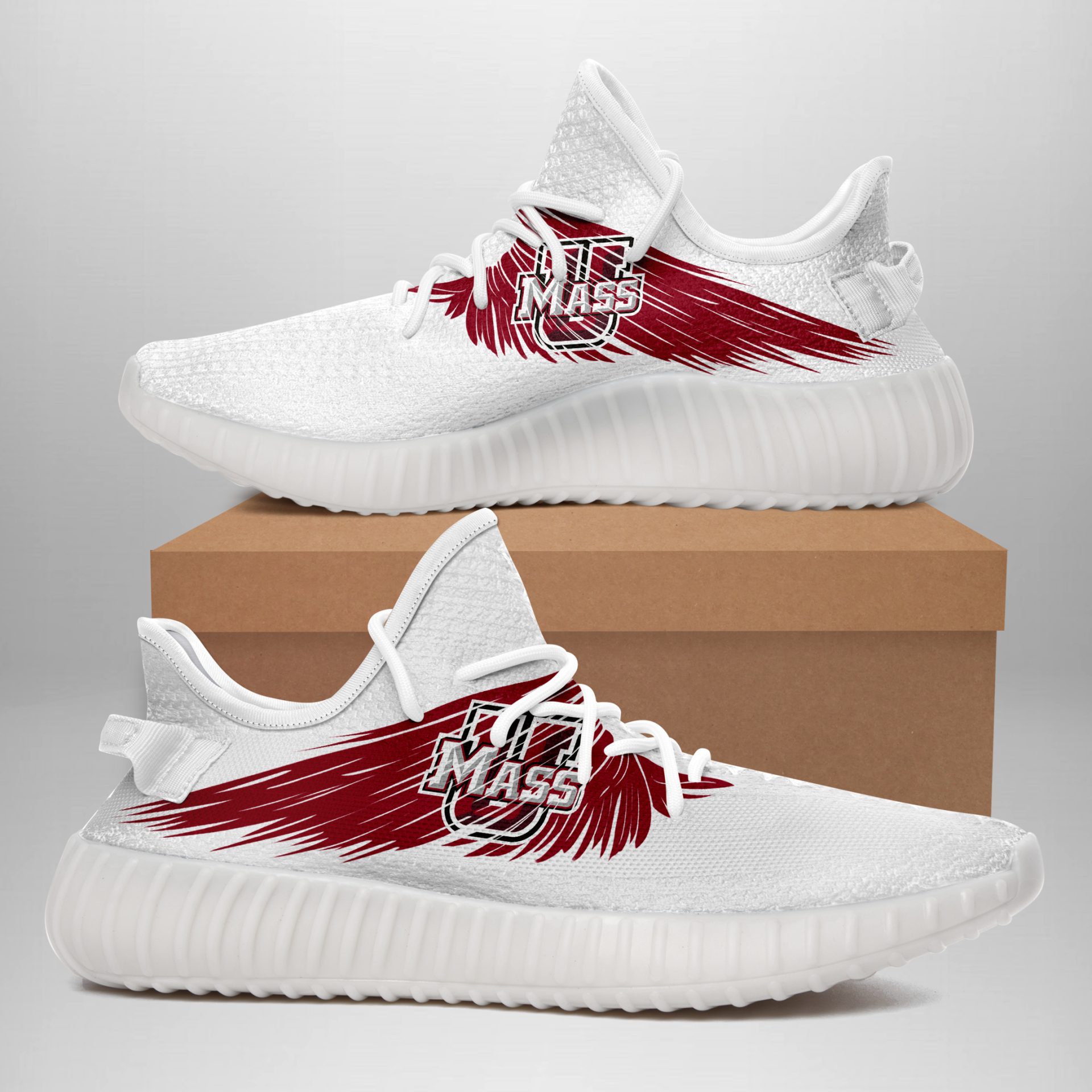JWFancy UMass Minutemen Yeezy Boost Shoes For Men And Women