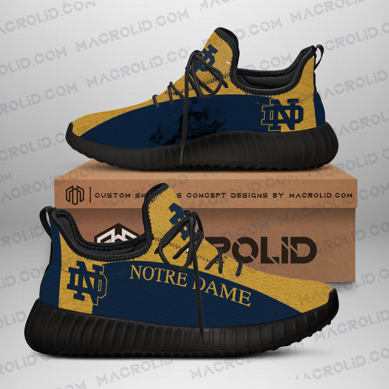JWFancy University Of Notre Dame Reze Sneakers Shoes For Men And Women