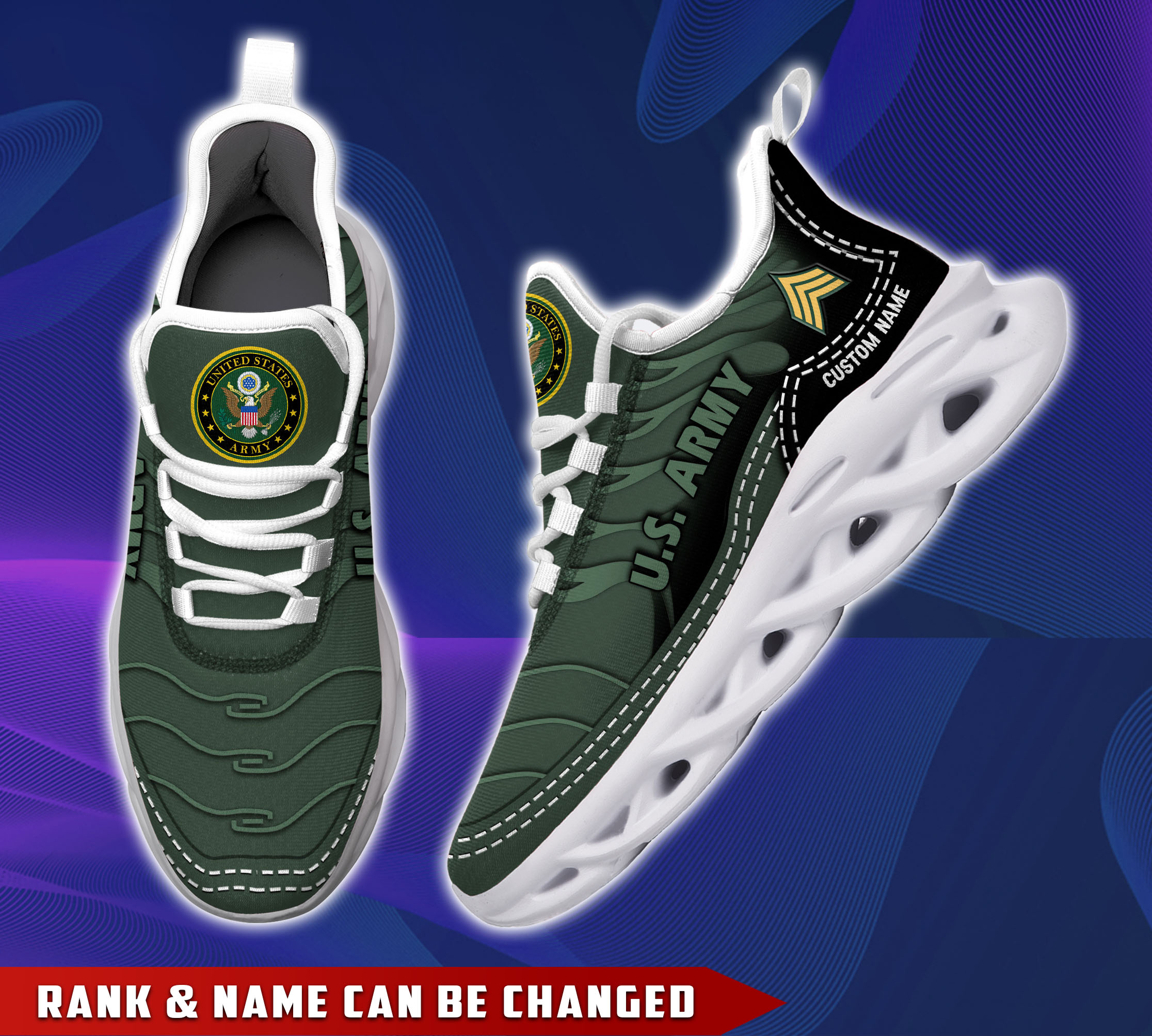 JWFancy US Army Max Soul Shoes Sneakers For Men And Women