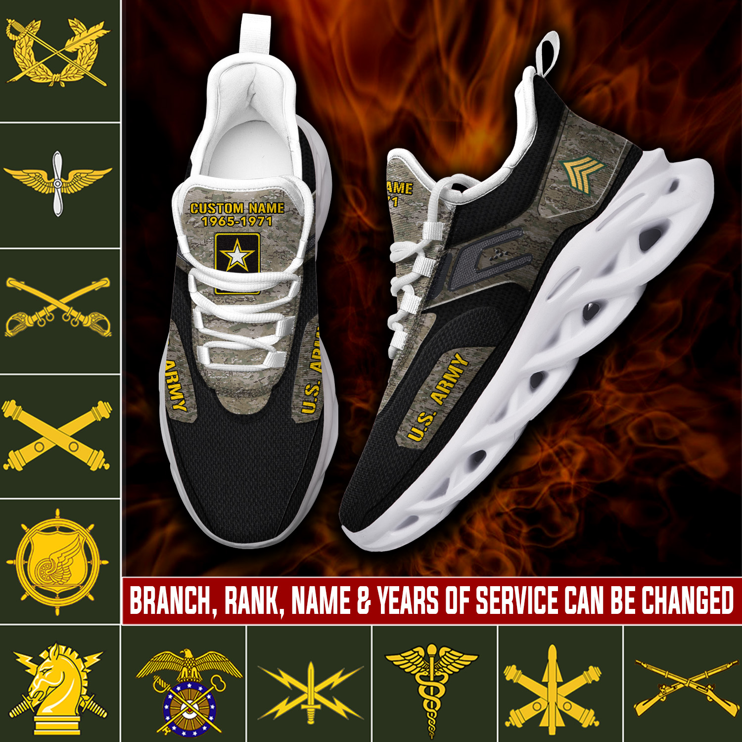 JWFancy US Army Max Soul Shoes Sneakers For Men And Women