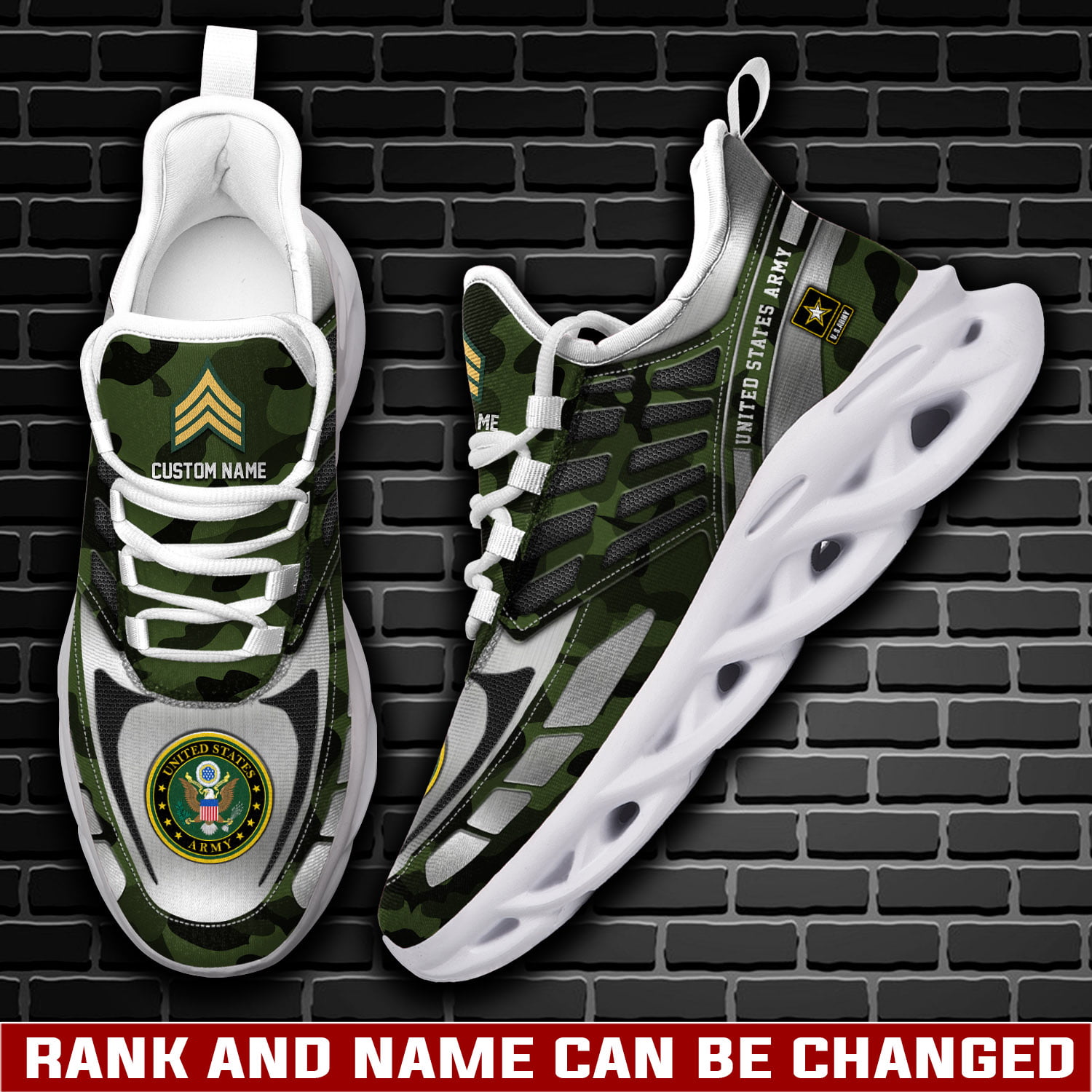 JWFancy US Army Max Soul Shoes Sneakers For Men And Women