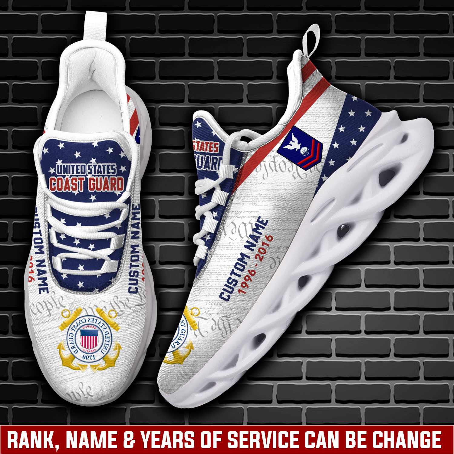 JWFancy US Coast Guard Max Soul Shoes Sneakers For Men And Women