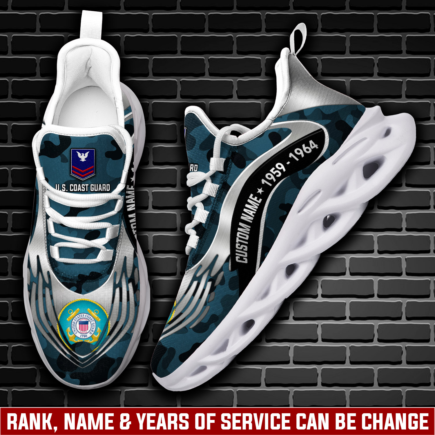 JWFancy US Coast Guard Max Soul Shoes Sneakers For Men And Women