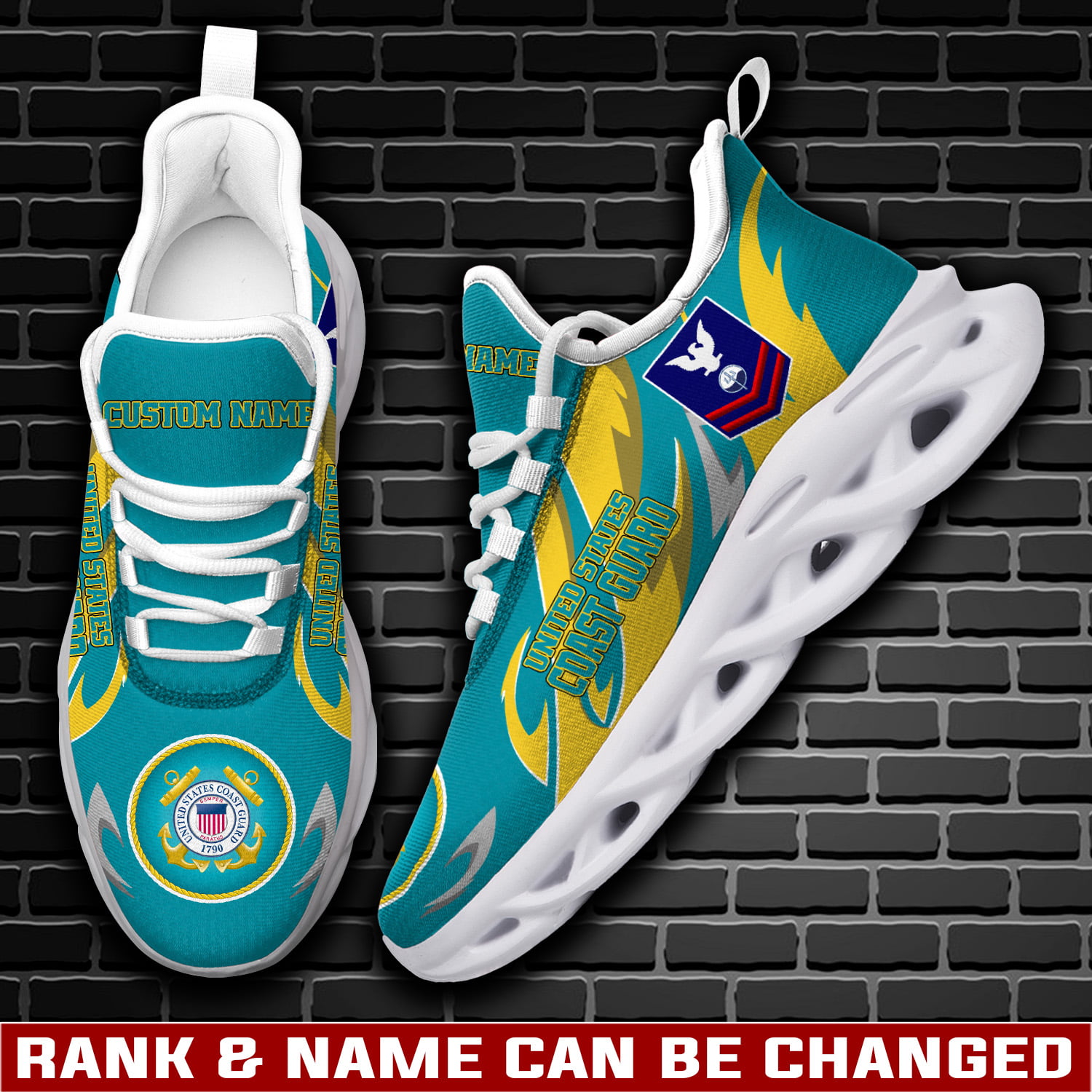 JWFancy US Coast Guard Max Soul Shoes Sneakers For Men And Women