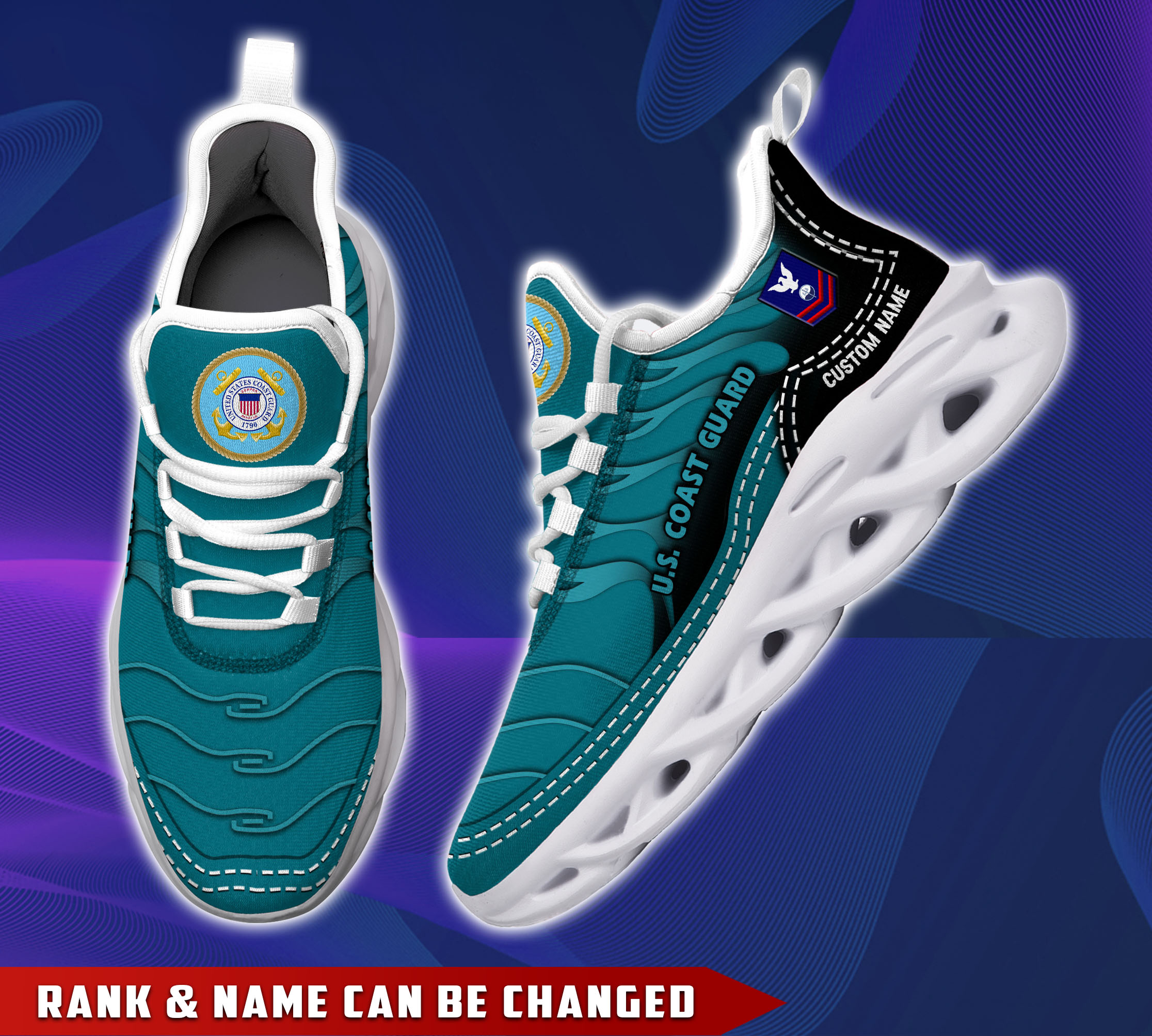 JWFancy US Coast Guard Max Soul Shoes Sneakers For Men And Women