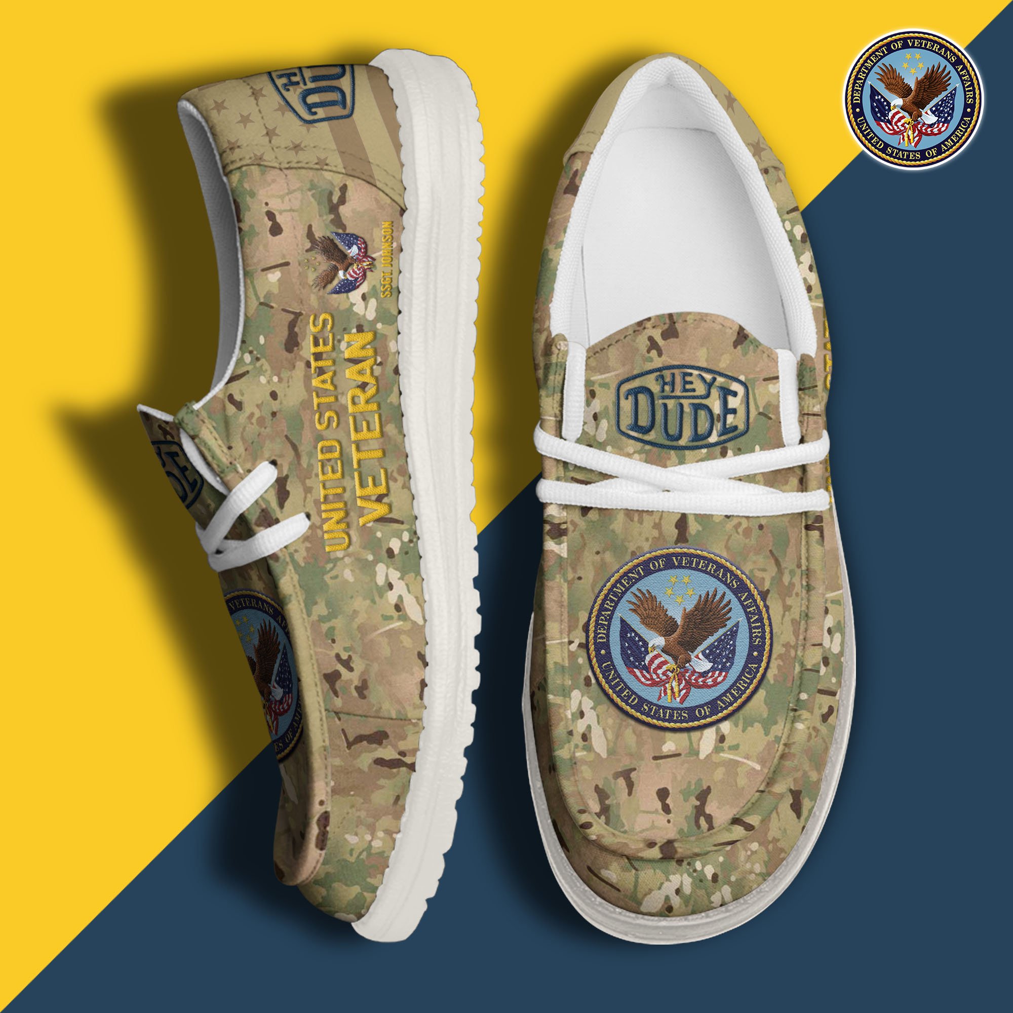 JWFancy US Veteran Hey Dude Shoes Wally Men's Lace Up Loafers Comfortable For Men And Women