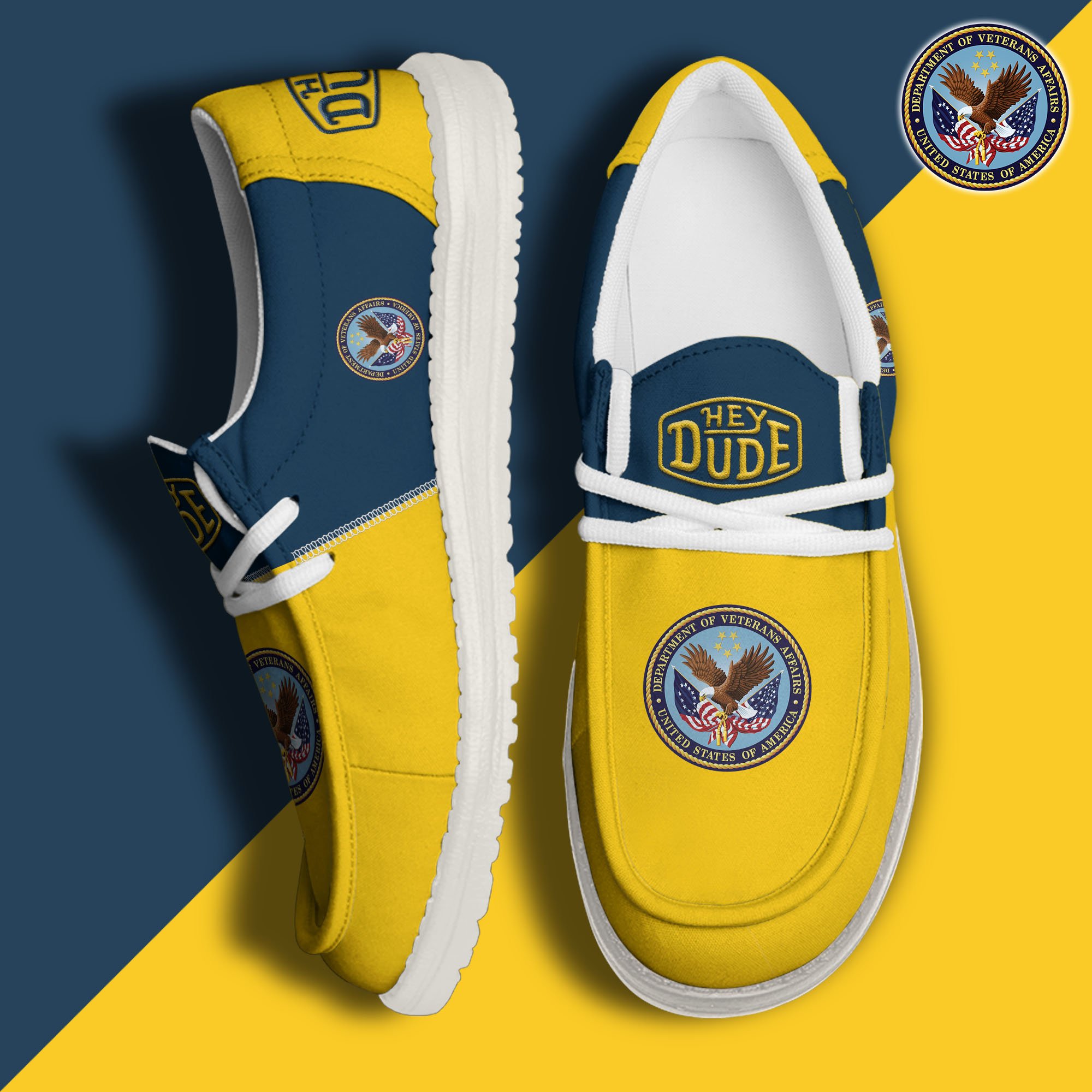 JWFancy US Veteran Hey Dude Shoes Wally Men's Lace Up Loafers Comfortable For Men And Women