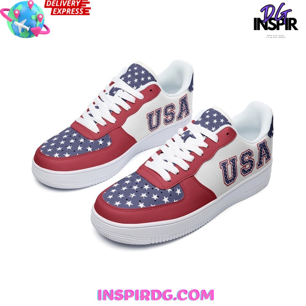 JWFancy USA Flag 4th of July Independence Air Low-Top Sneakers Shoes For Men And Women