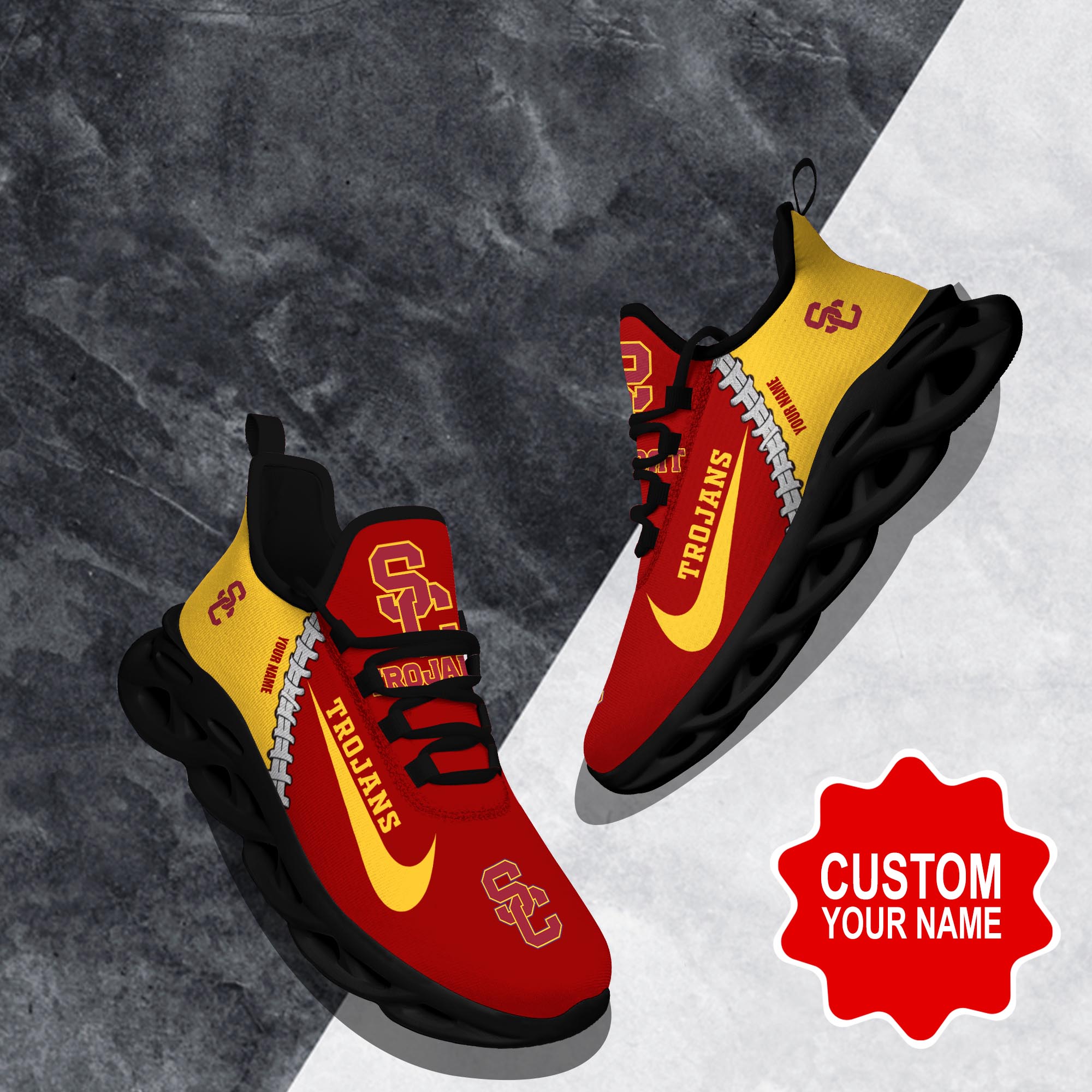 JWFancy USC Trojans Max Soul Shoes Sneakers For Men And Women