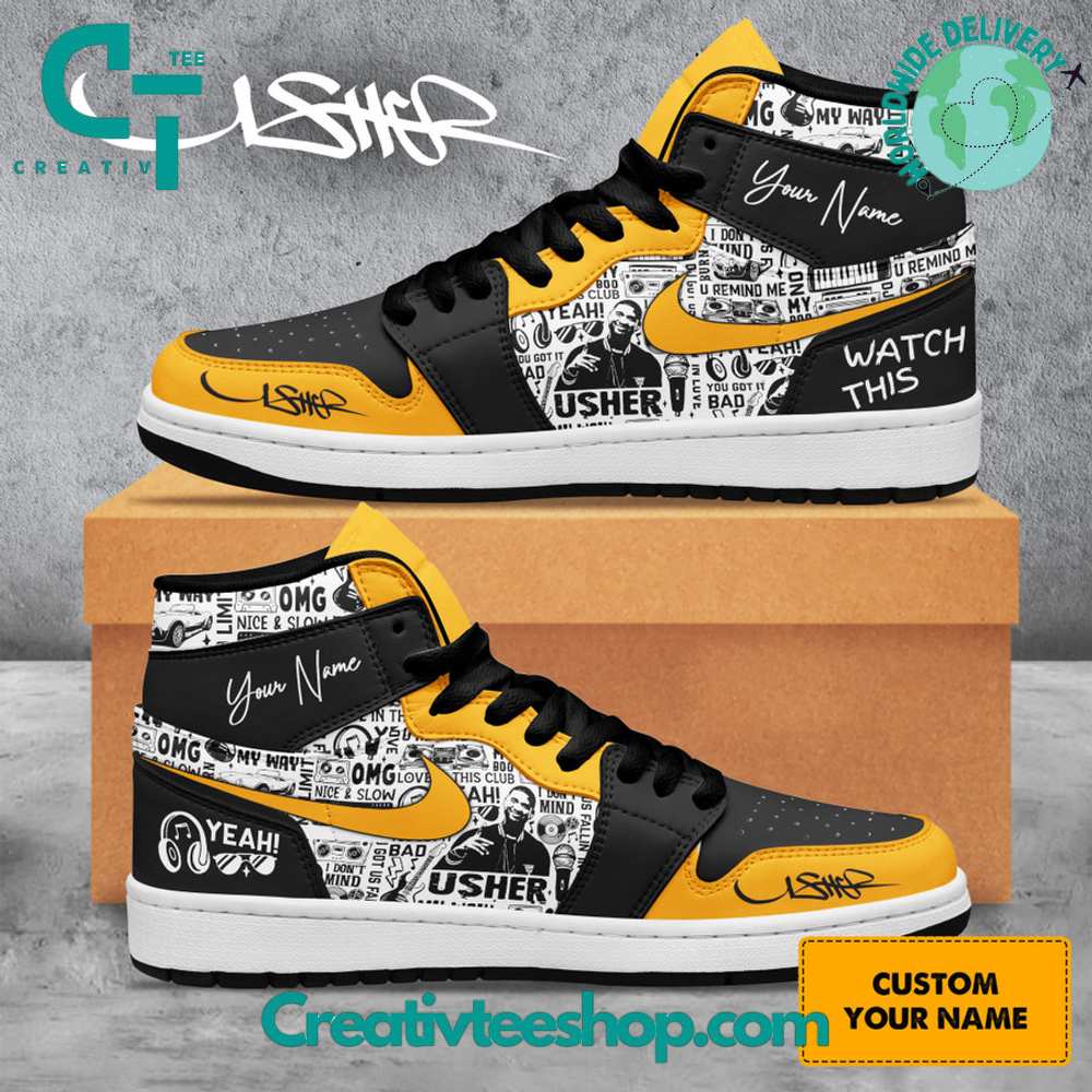 JWFancy Usher AJ1 High Sneakers Shoes For Men And Women