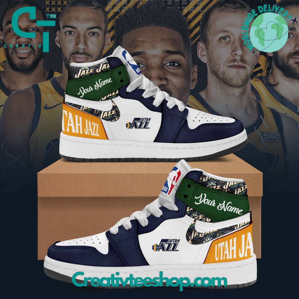 JWFancy Utah Jazz AJ1 High Sneakers Shoes For Men And Women