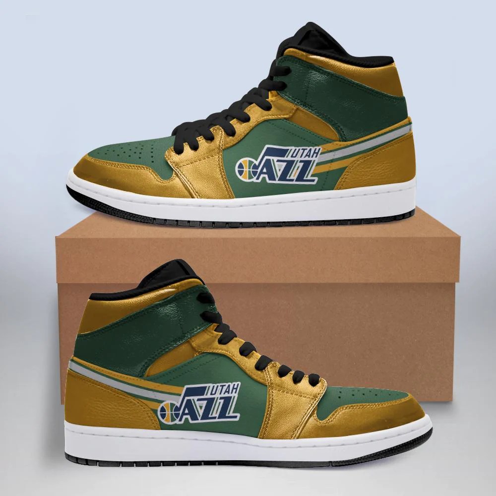 JWFancy Utah Jazz NBA AJ1 High Sneakers Shoes For Men And Women