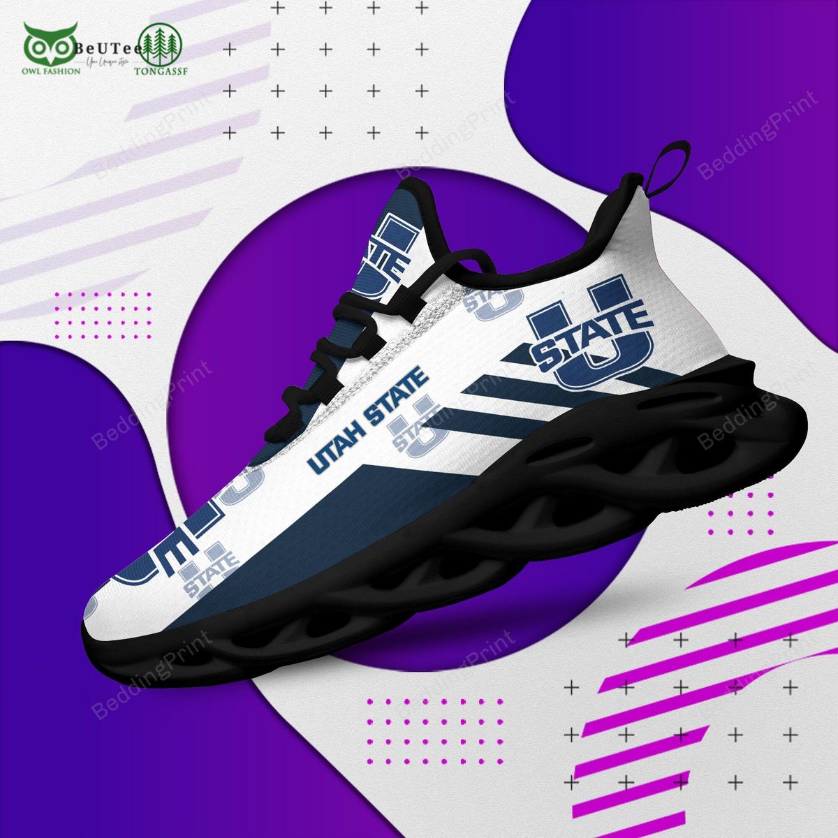 JWFancy Utah State Aggies Max Soul Shoes Sneakers For Men And Women