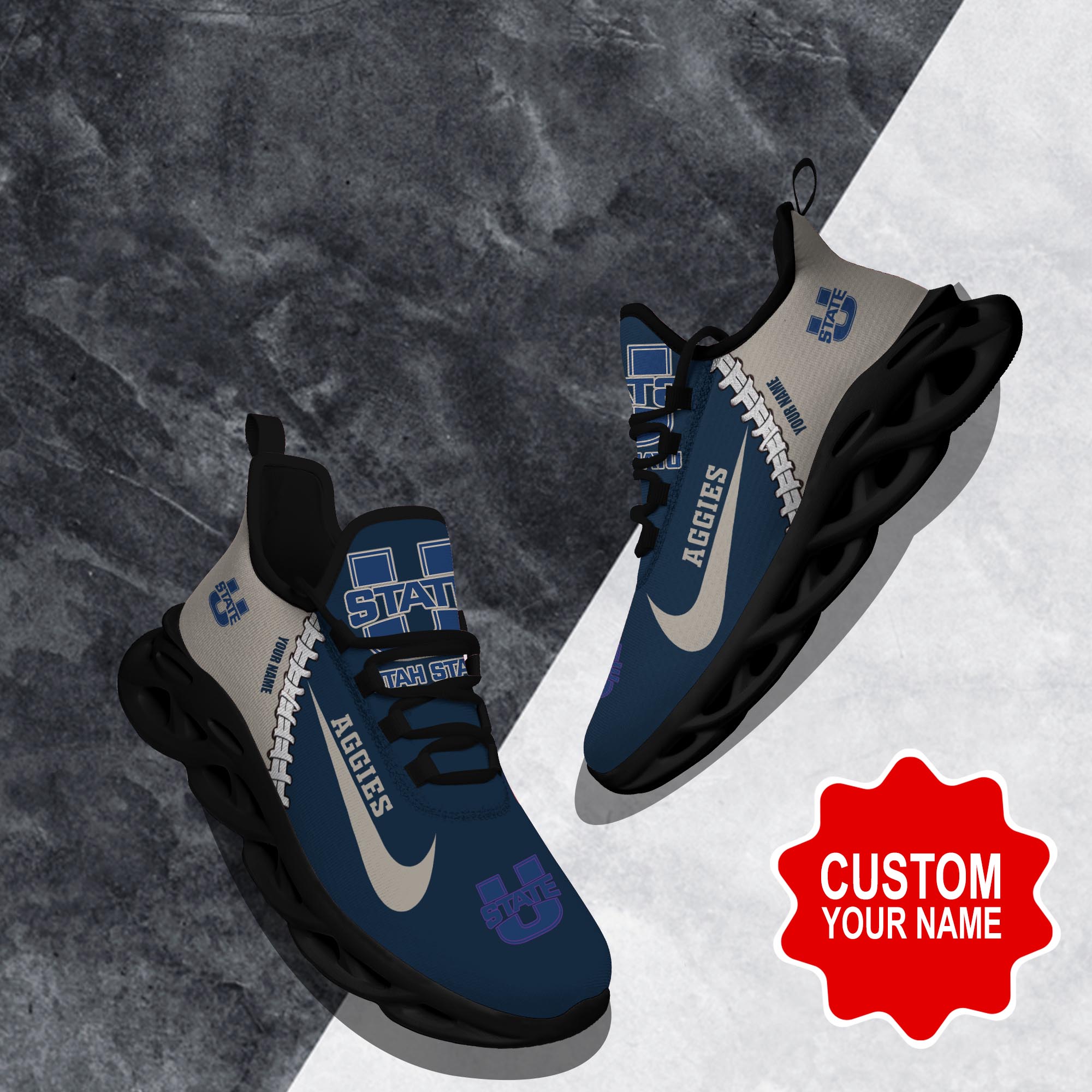 JWFancy Utah State Aggies Max Soul Shoes Sneakers For Men And Women