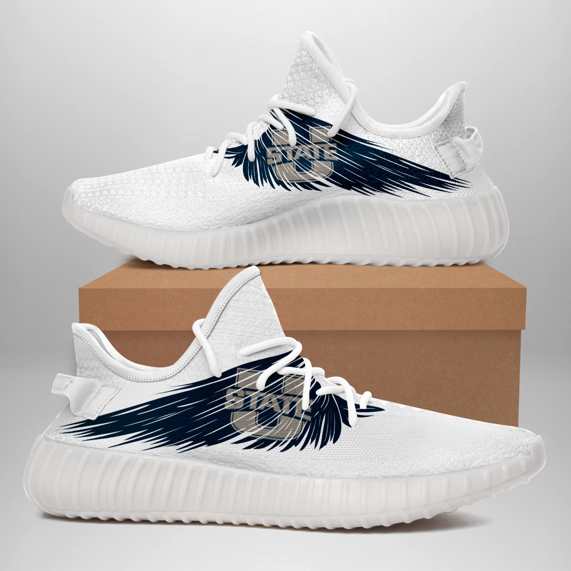 JWFancy Utah State Aggies Yeezy Boost Shoes For Men And Women