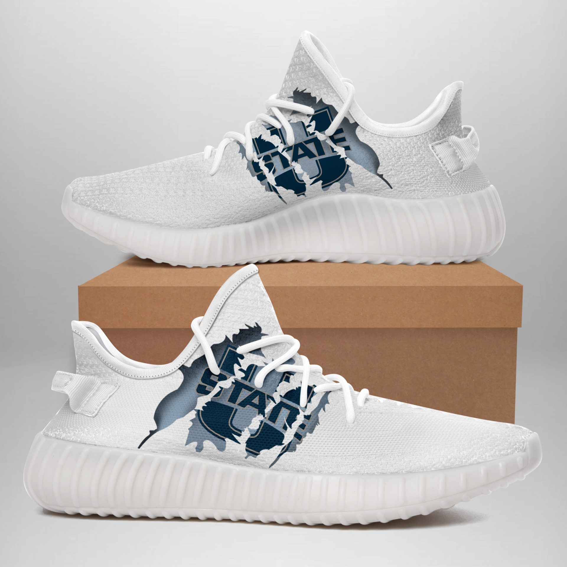 JWFancy Utah State Aggies Yeezy Boost Shoes For Men And Women