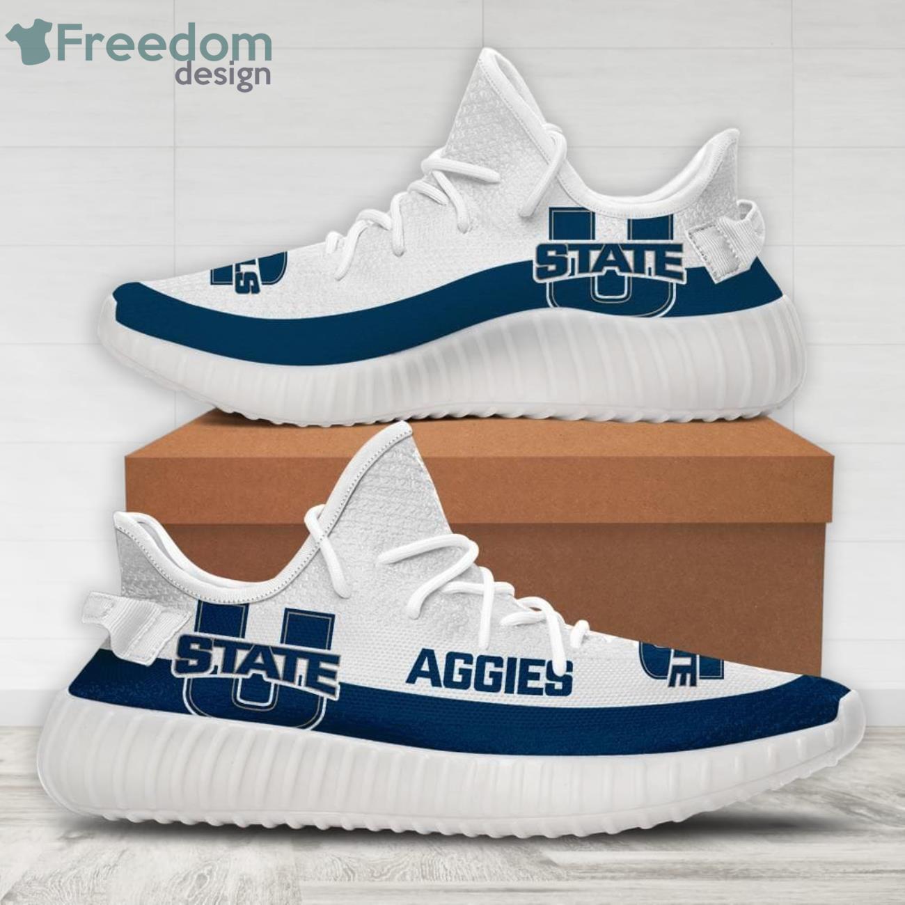 JWFancy Utah State Aggies Yeezy Boost Shoes For Men And Women