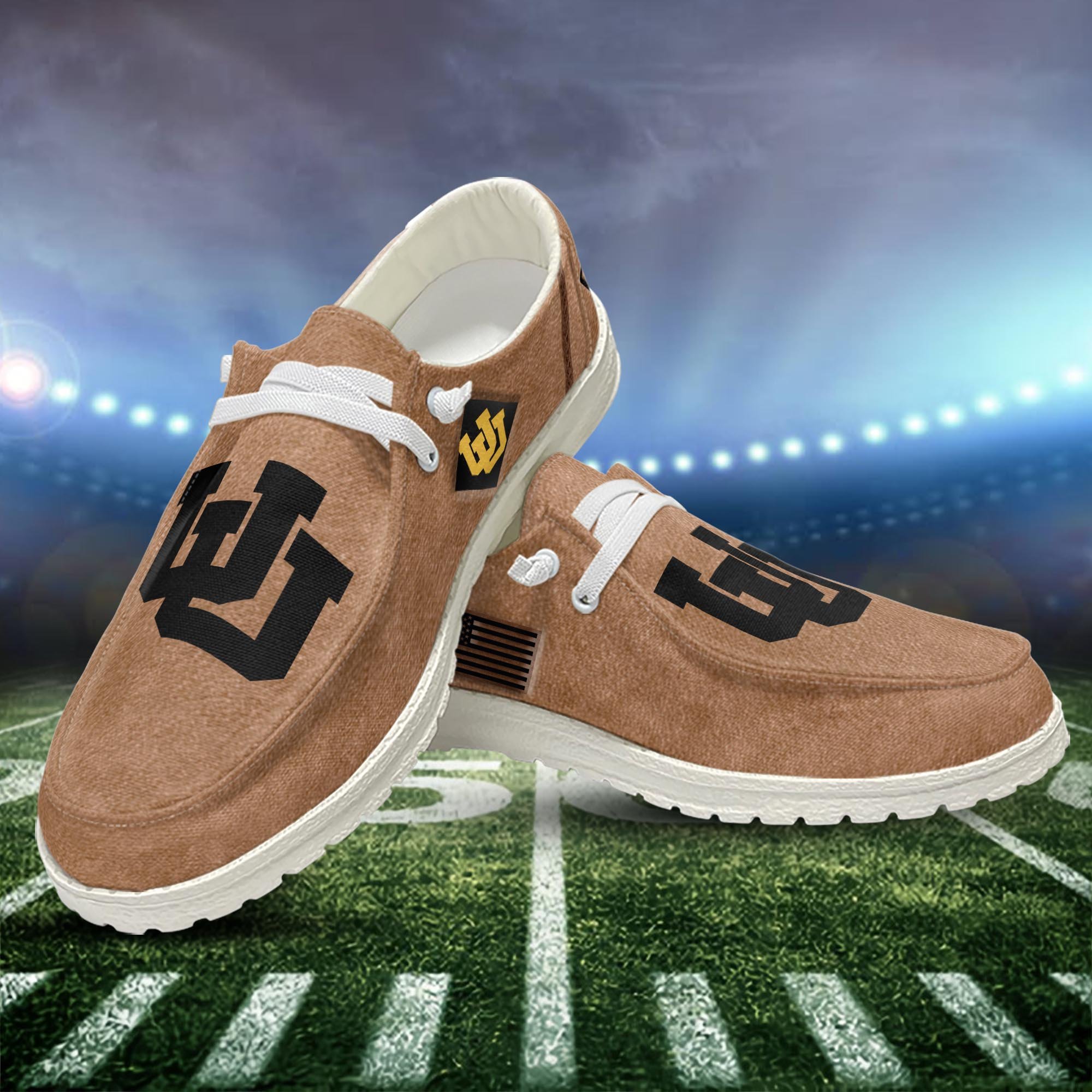 JWFancy Utah Utes Hey Dude Shoes Wally Men's Lace Up Loafers Comfortable For Men And Women