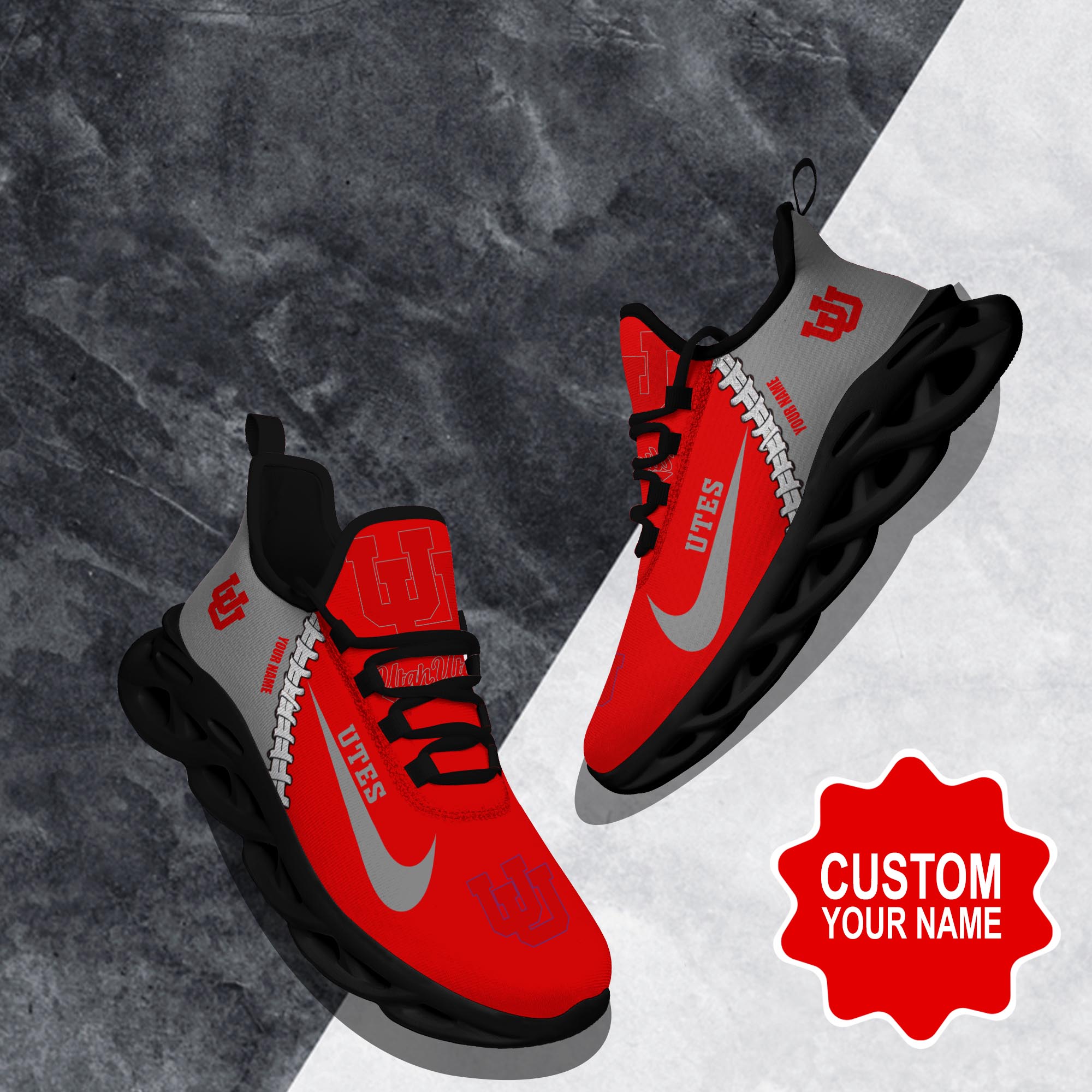 JWFancy Utah Utes Max Soul Shoes Sneakers For Men And Women