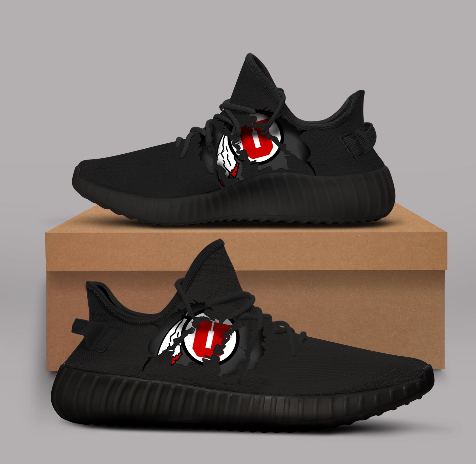 JWFancy Utah Utes Yeezy Boost Shoes For Men And Women