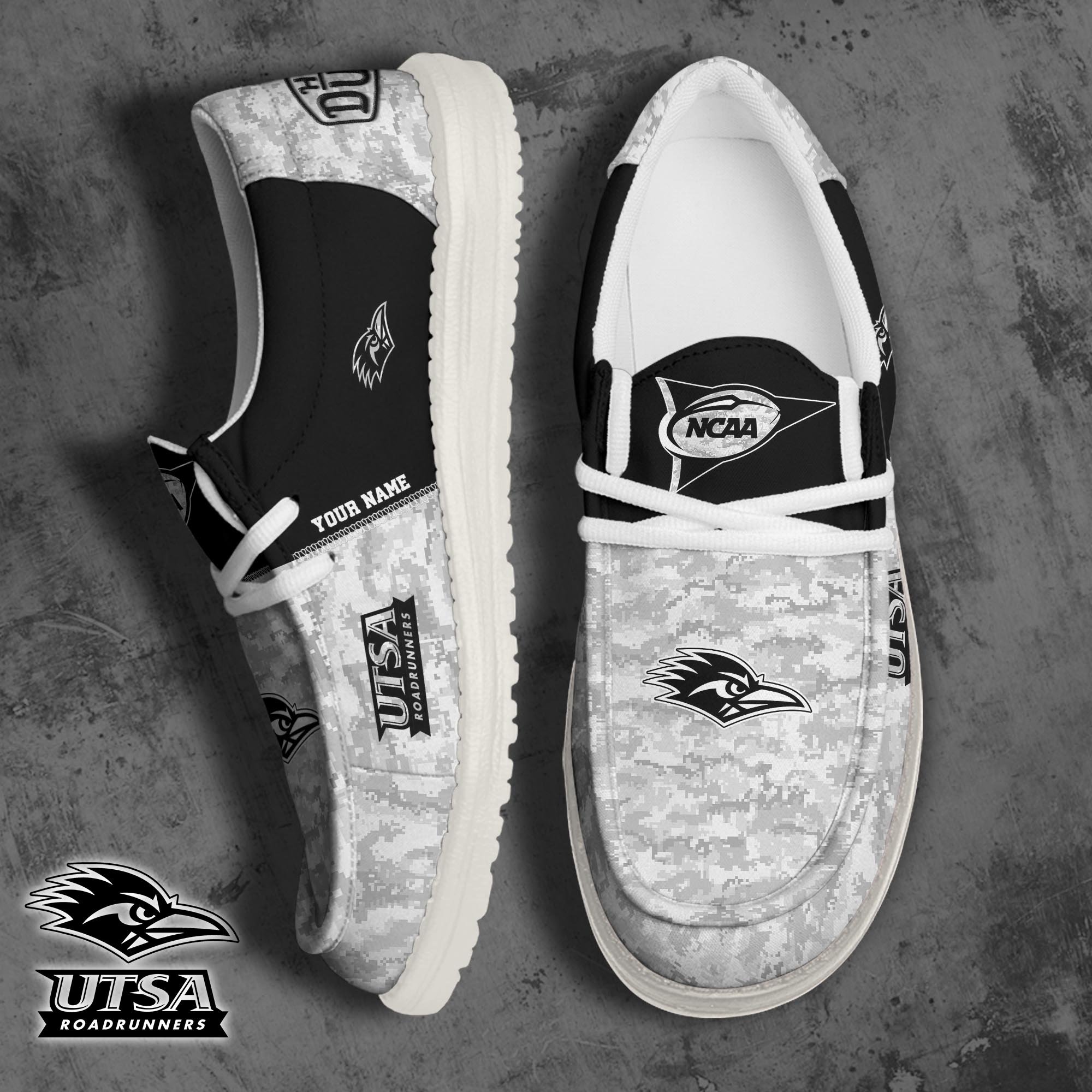 JWFancy UTSA Roadrunners Hey Dude Shoes Wally Men's Lace Up Loafers Comfortable For Men And Women