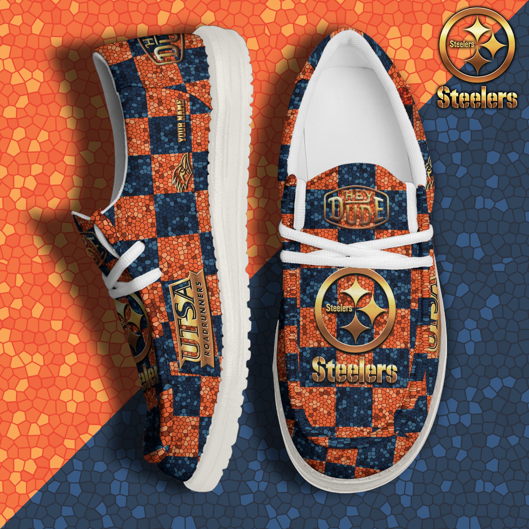 JWFancy UTSA Roadrunners Hey Dude Shoes Wally Men's Lace Up Loafers Comfortable For Men And Women