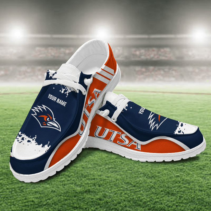 JWFancy UTSA Roadrunners Hey Dude Shoes Wally Men's Lace Up Loafers Comfortable For Men And Women