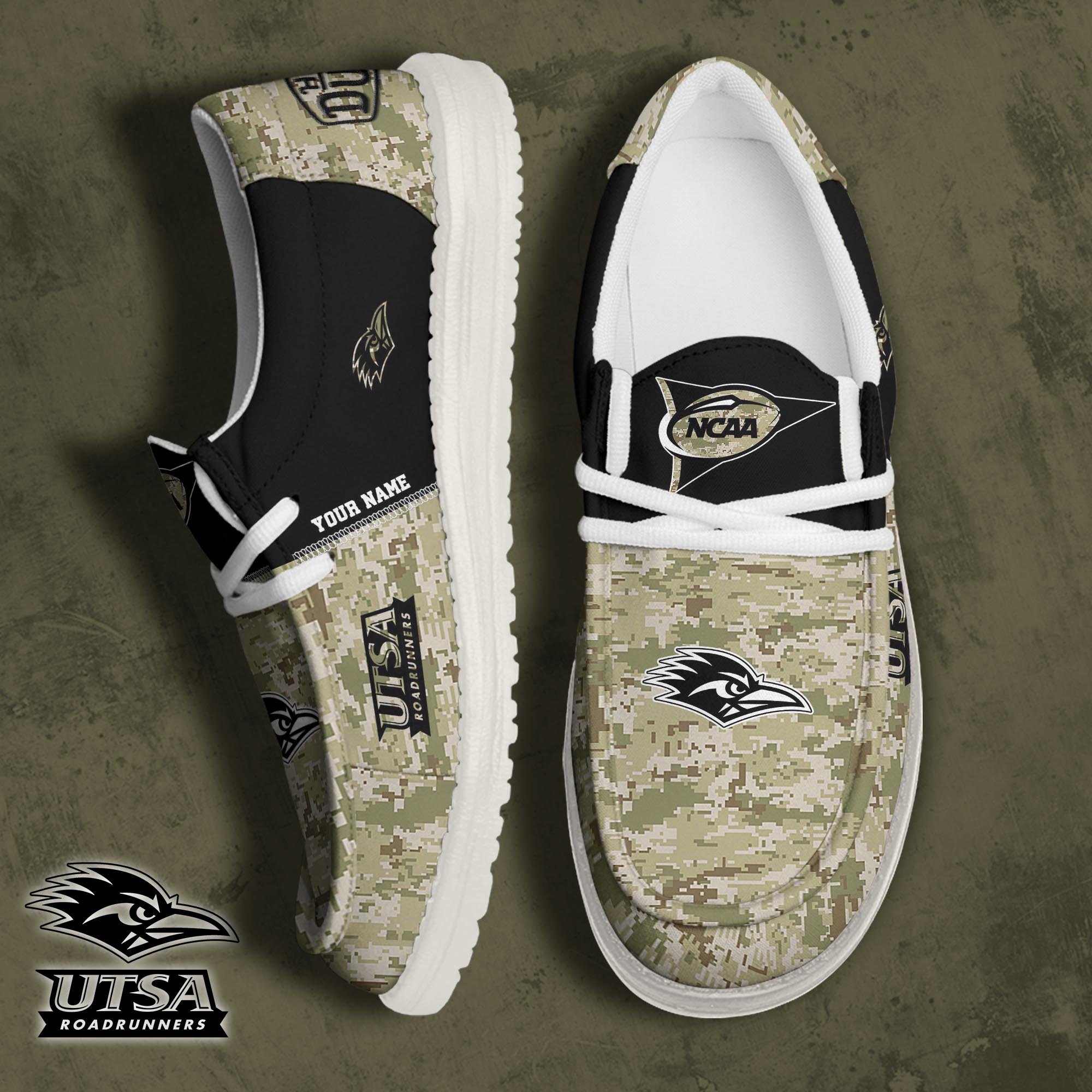 JWFancy UTSA Roadrunners Hey Dude Shoes Wally Men's Lace Up Loafers Comfortable For Men And Women